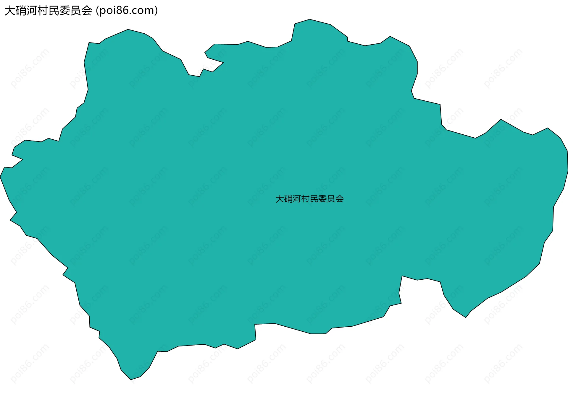 大硝河村民委员会边界地图