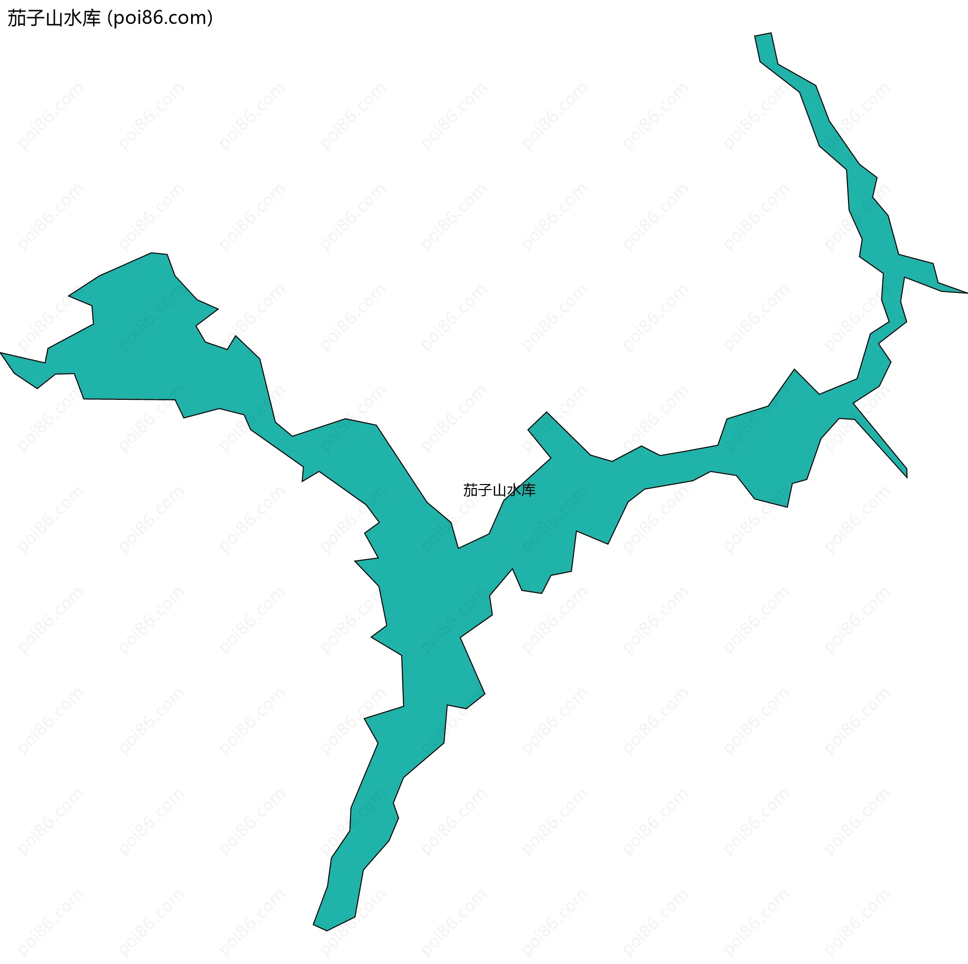 茄子山水库边界地图