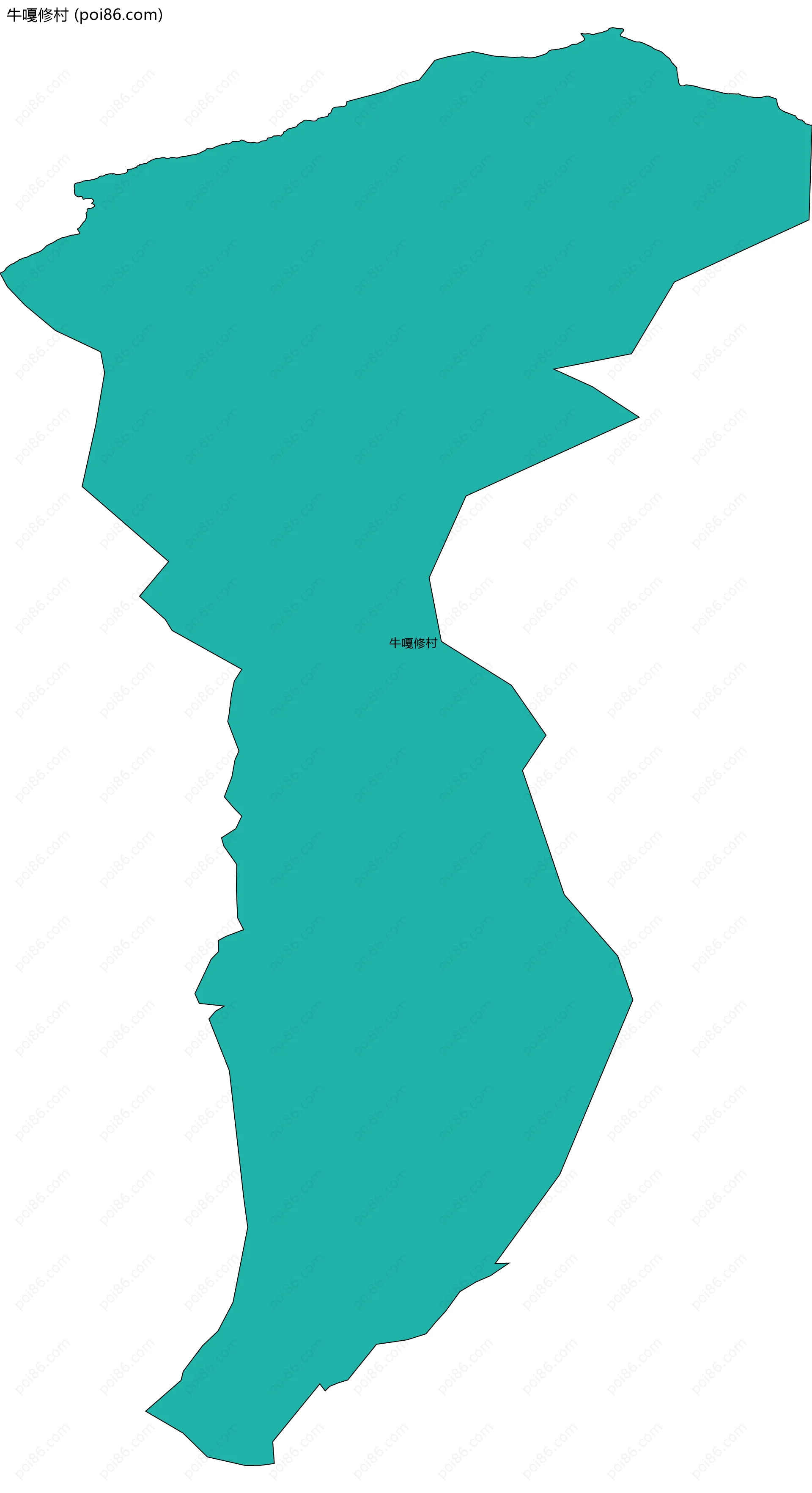 牛嘎修村边界地图