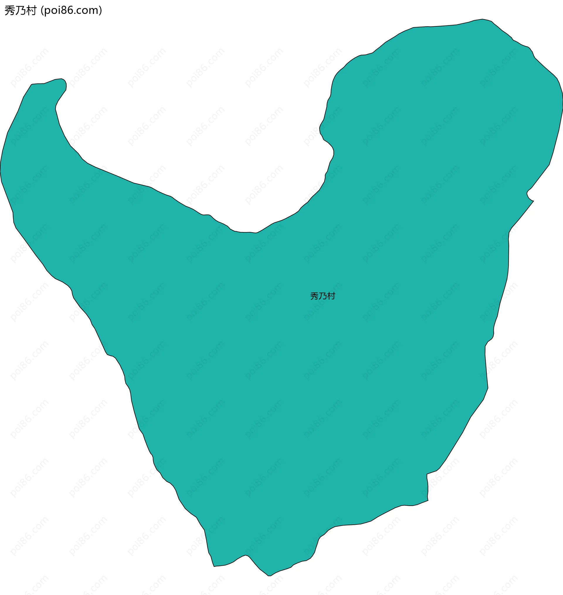秀乃村边界地图