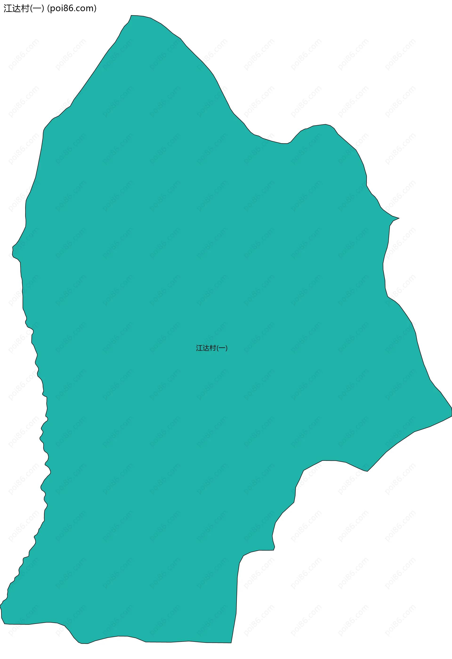 江达村(一)边界地图