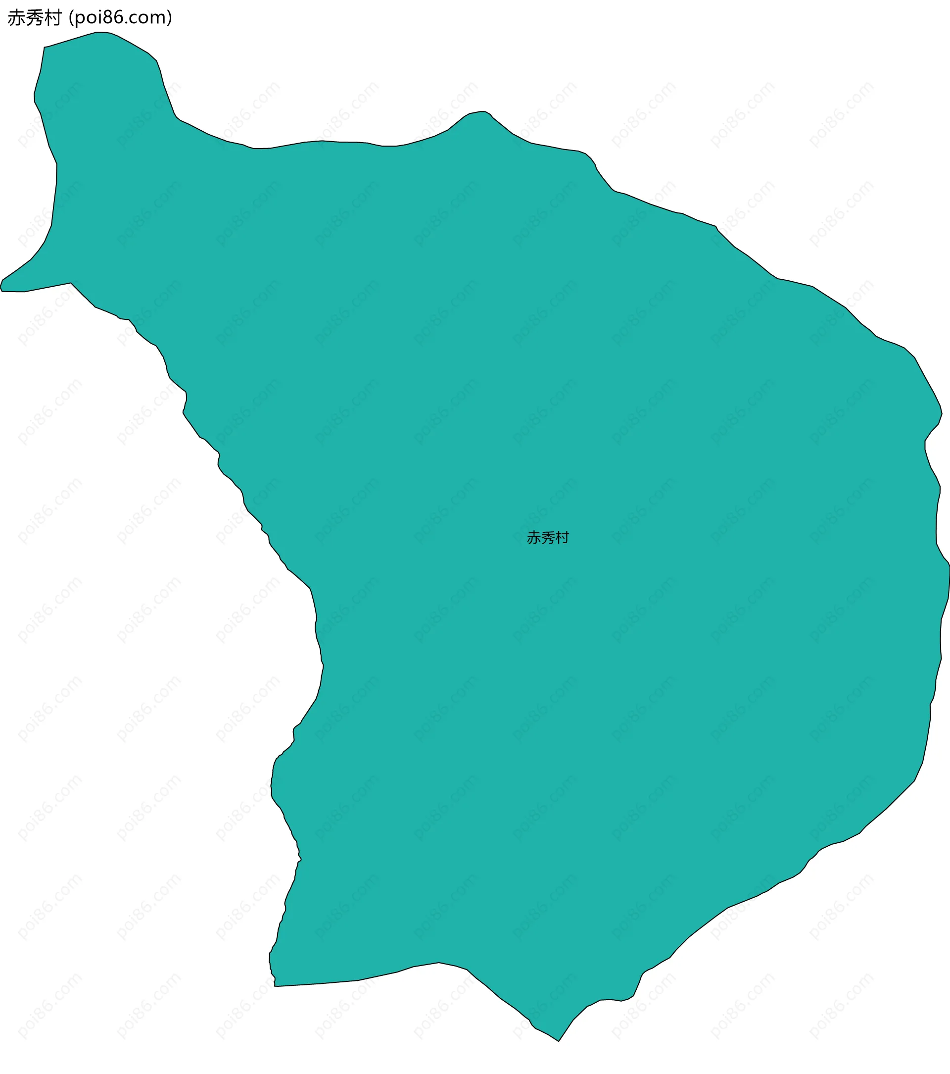 赤秀村边界地图