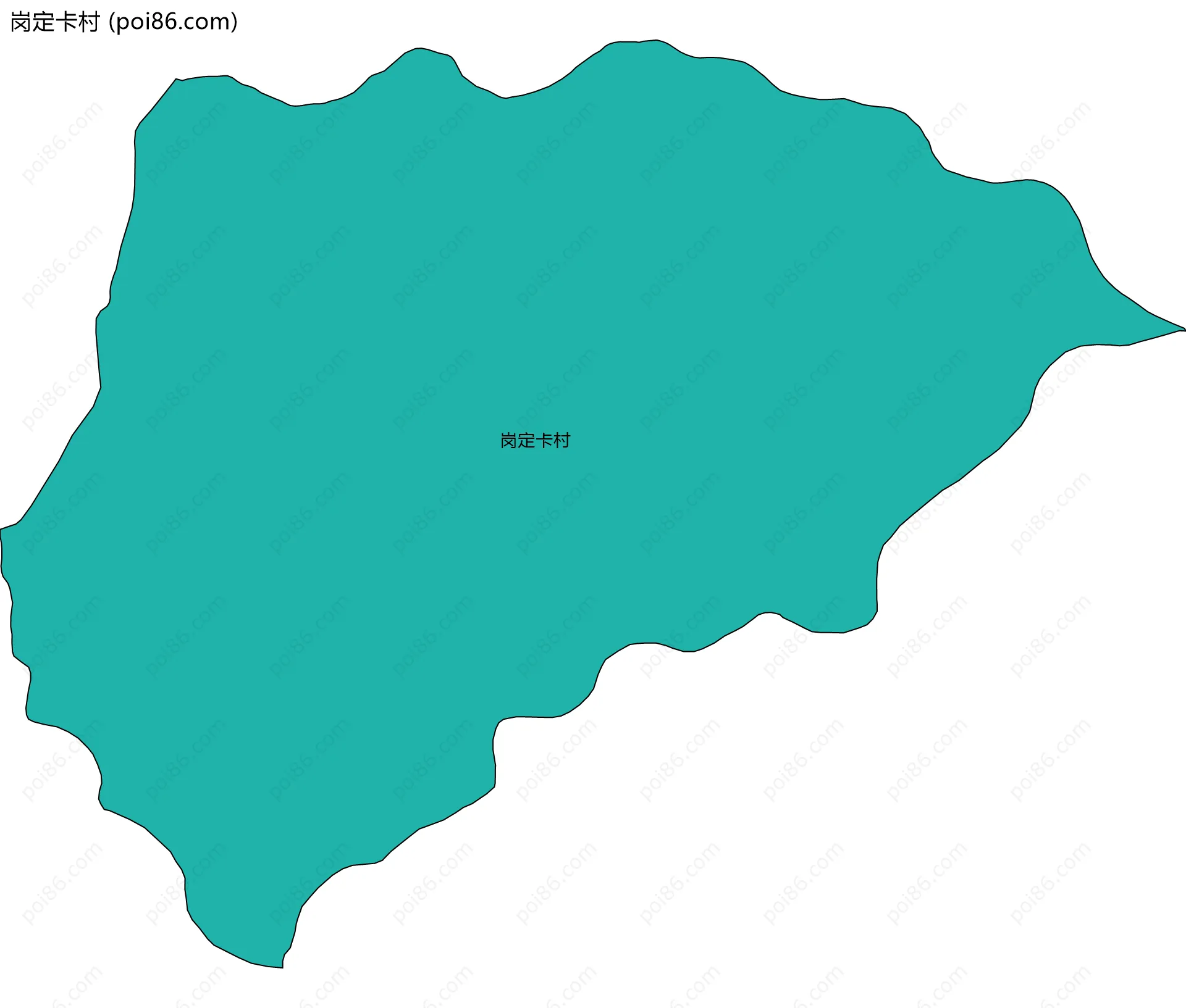 岗定卡村边界地图
