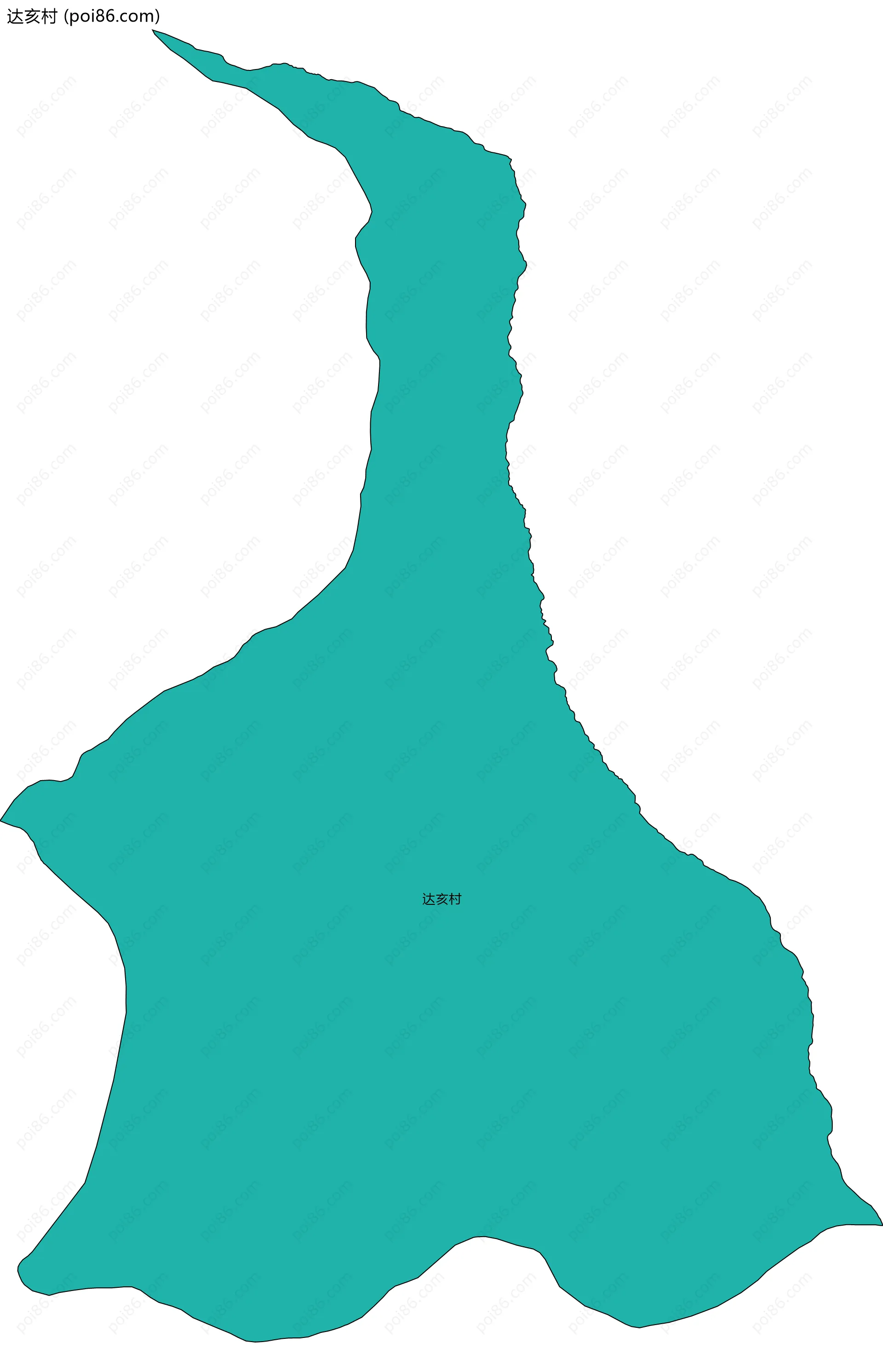 达亥村边界地图