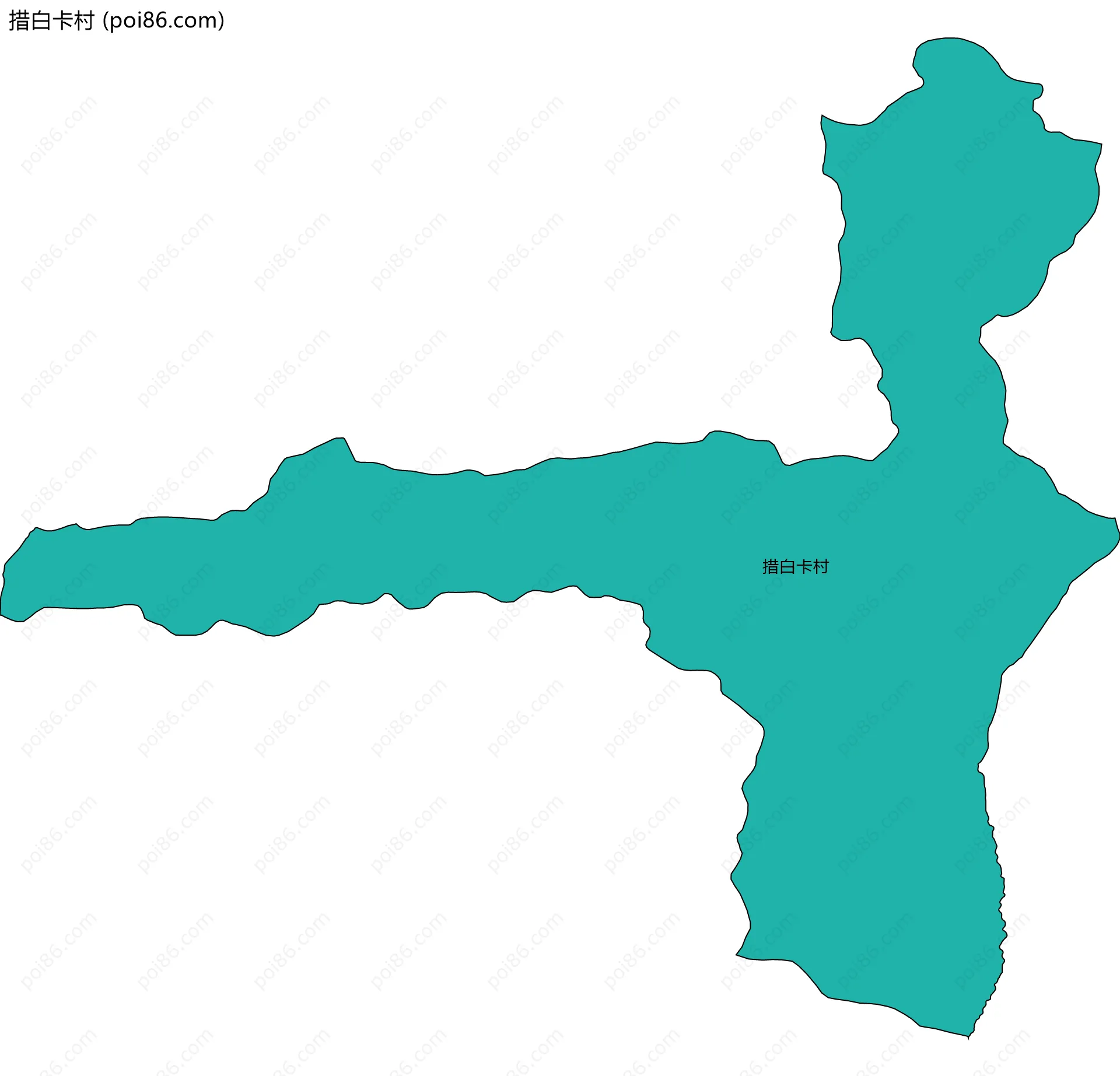 措白卡村边界地图