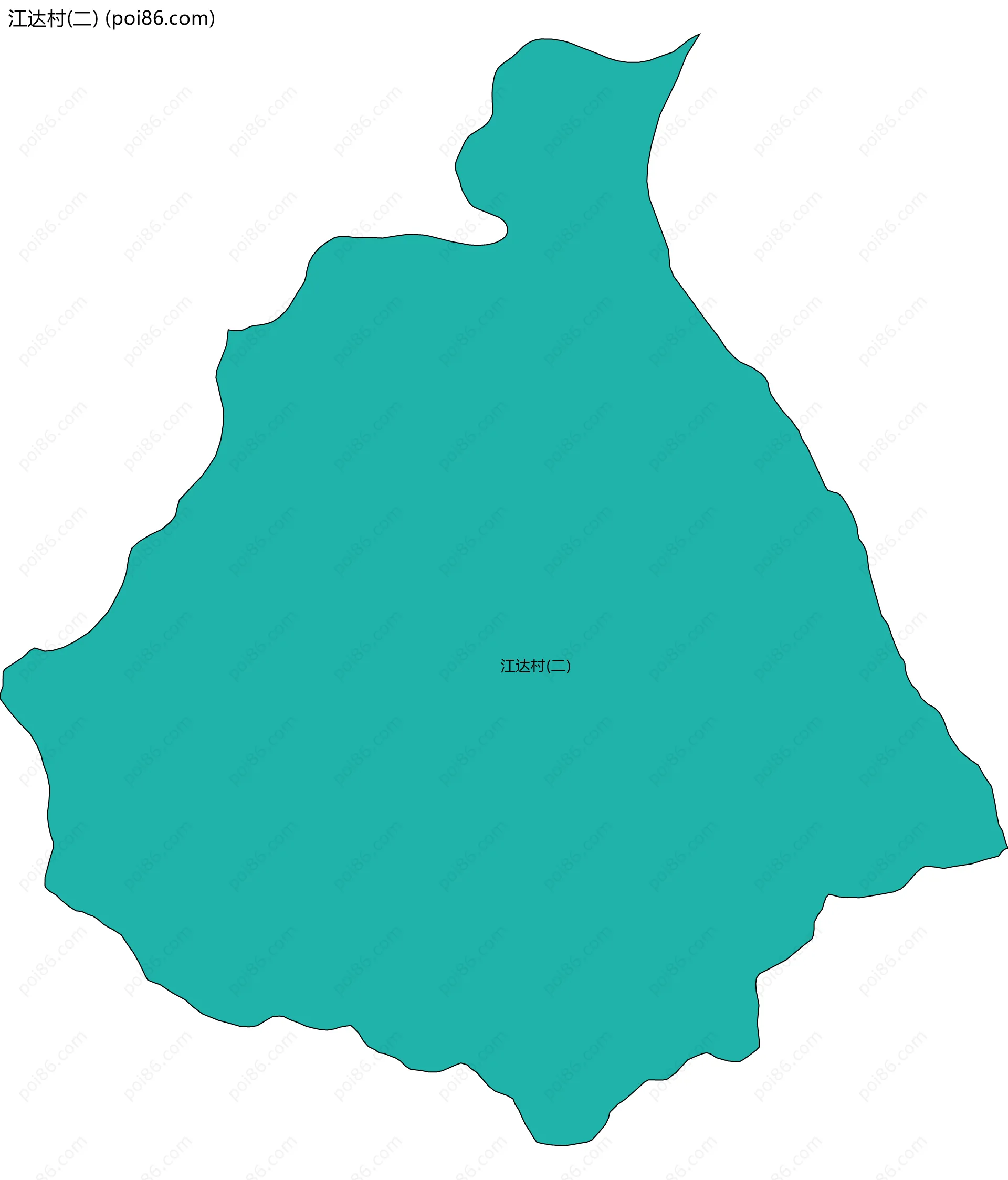 江达村(二)边界地图