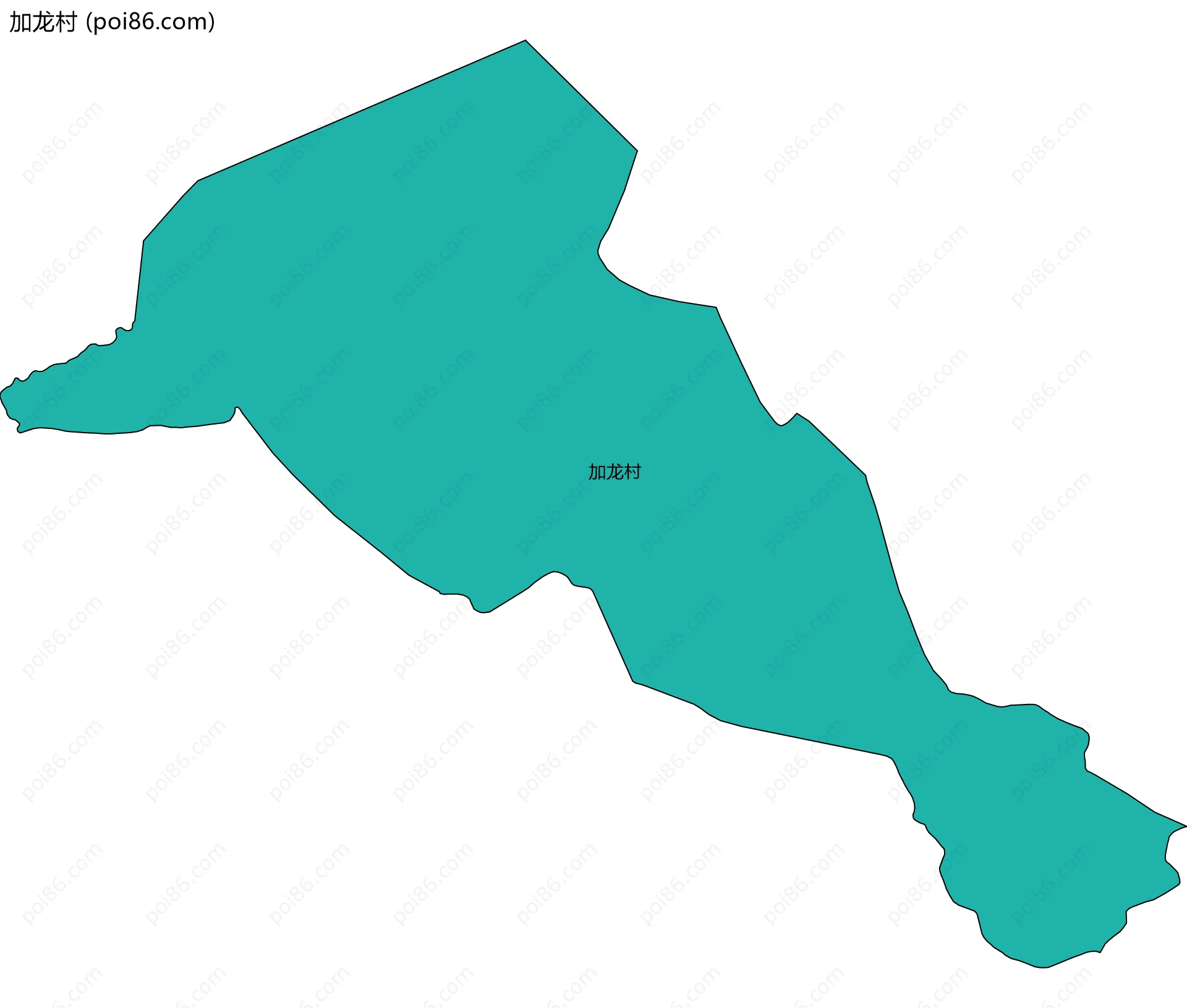 加龙村边界地图