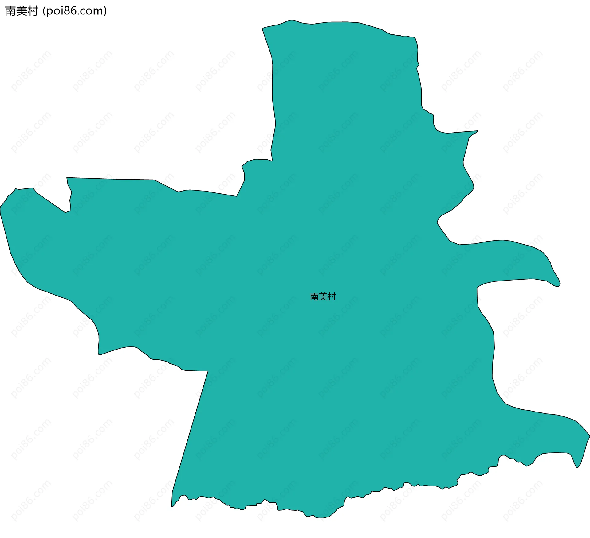 南美村边界地图