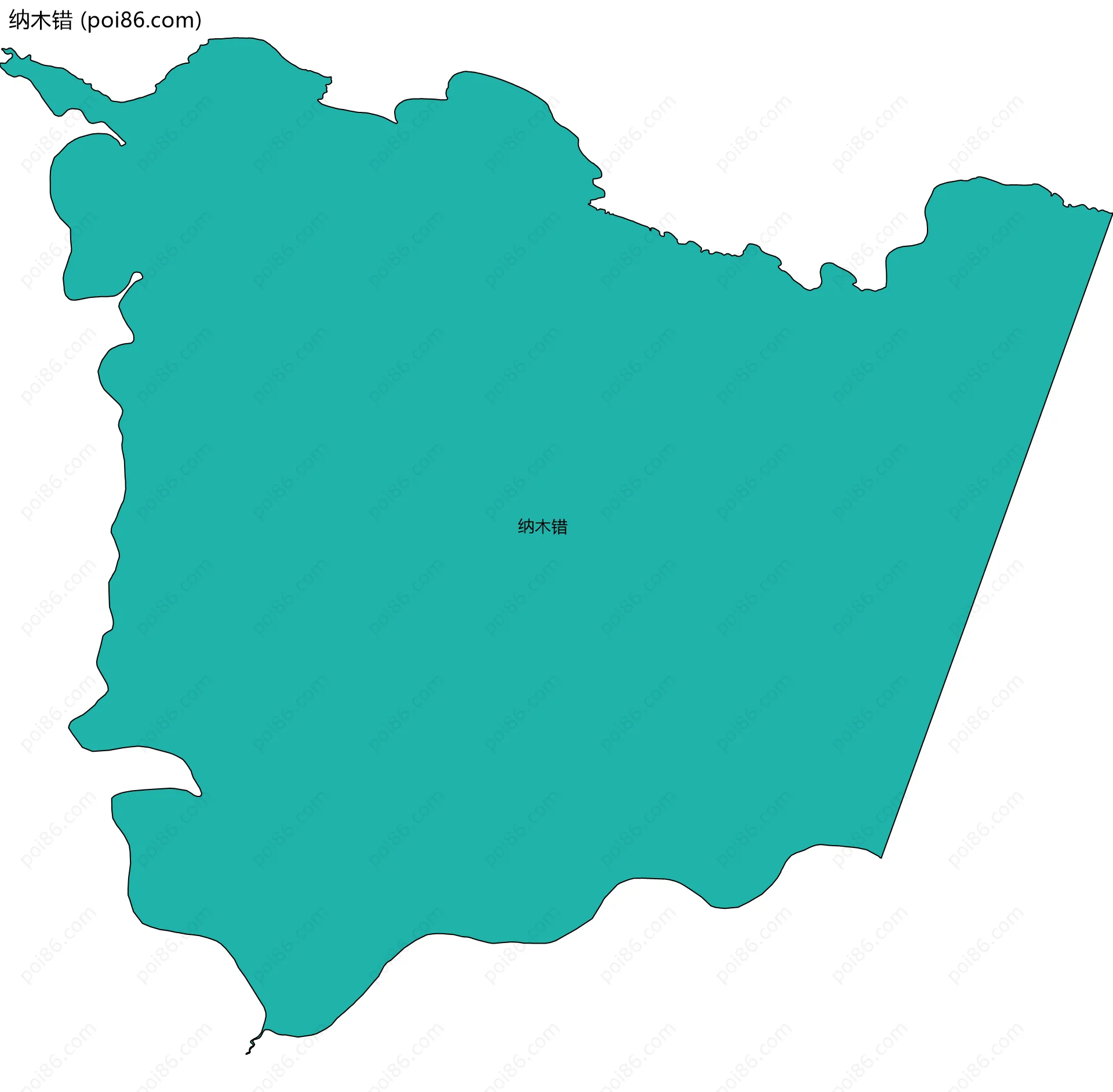 纳木错边界地图