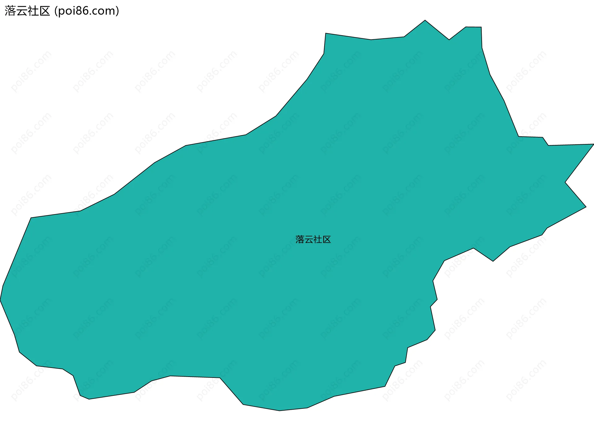落云社区边界地图
