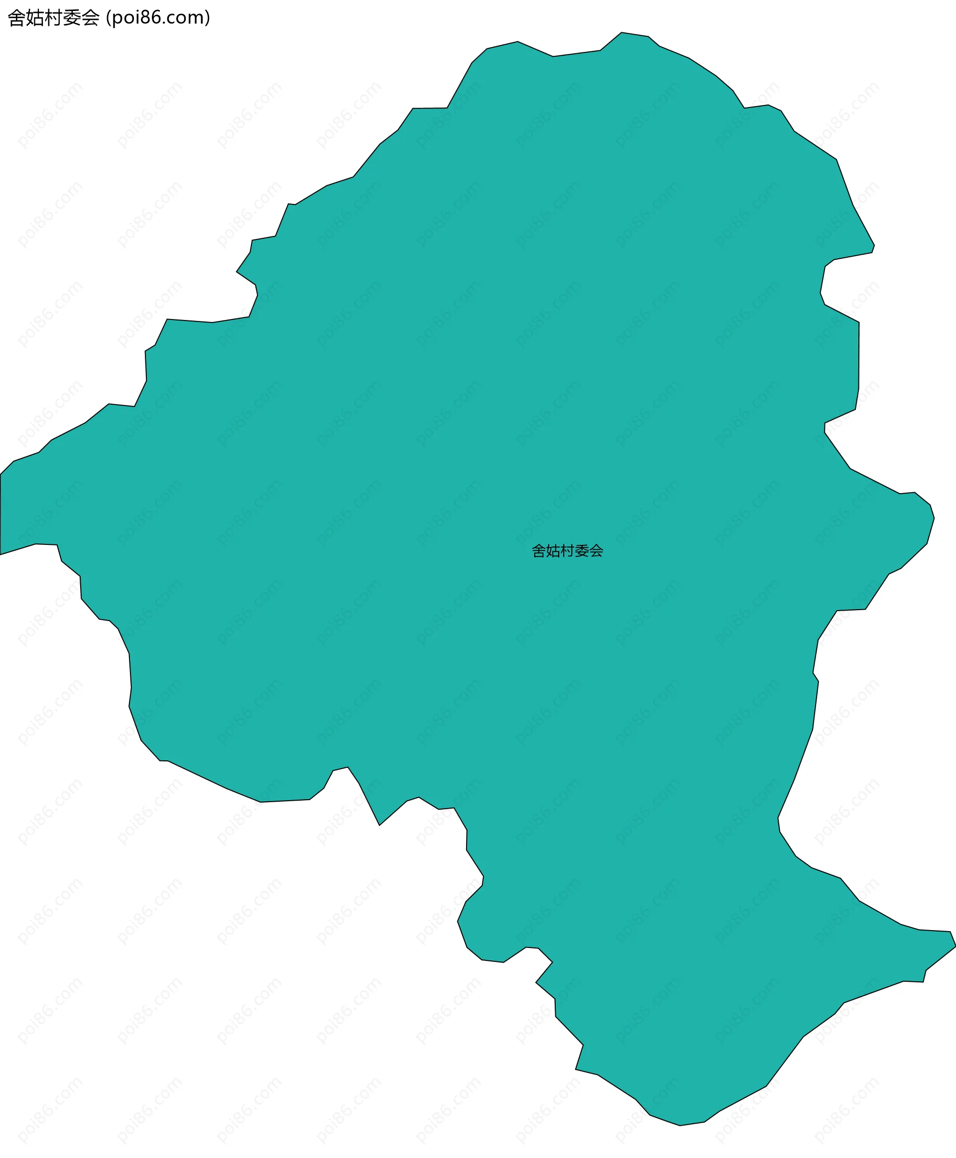 舍姑村委会边界地图