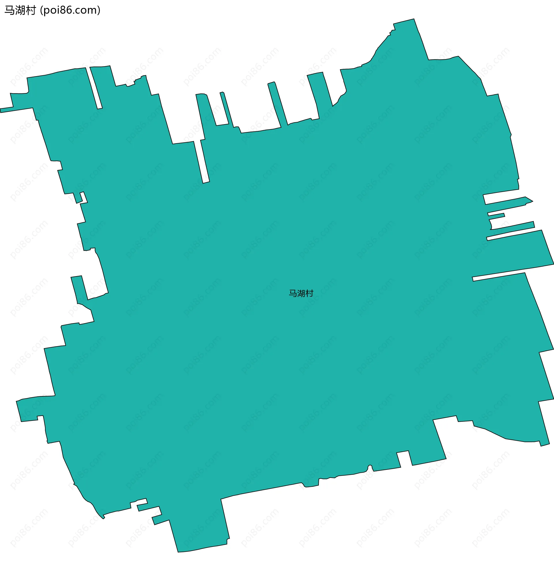 马湖村边界地图