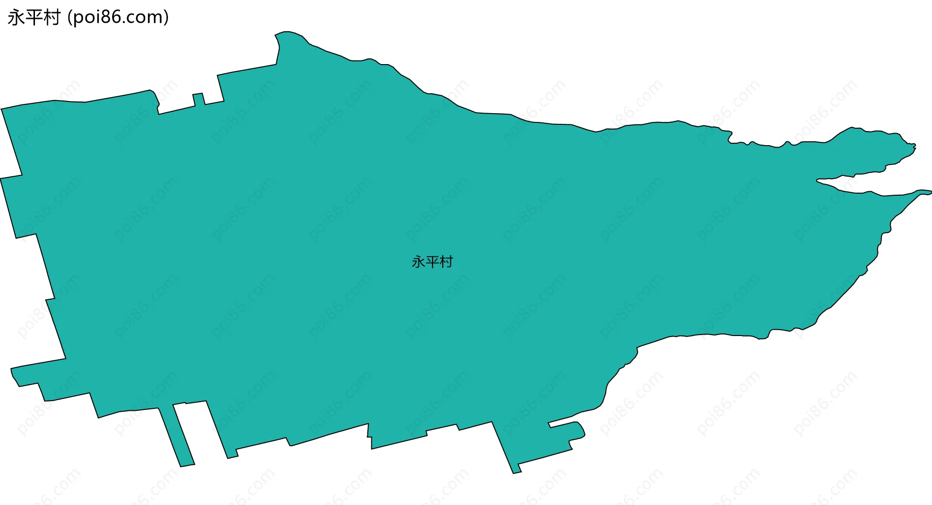 永平村边界地图