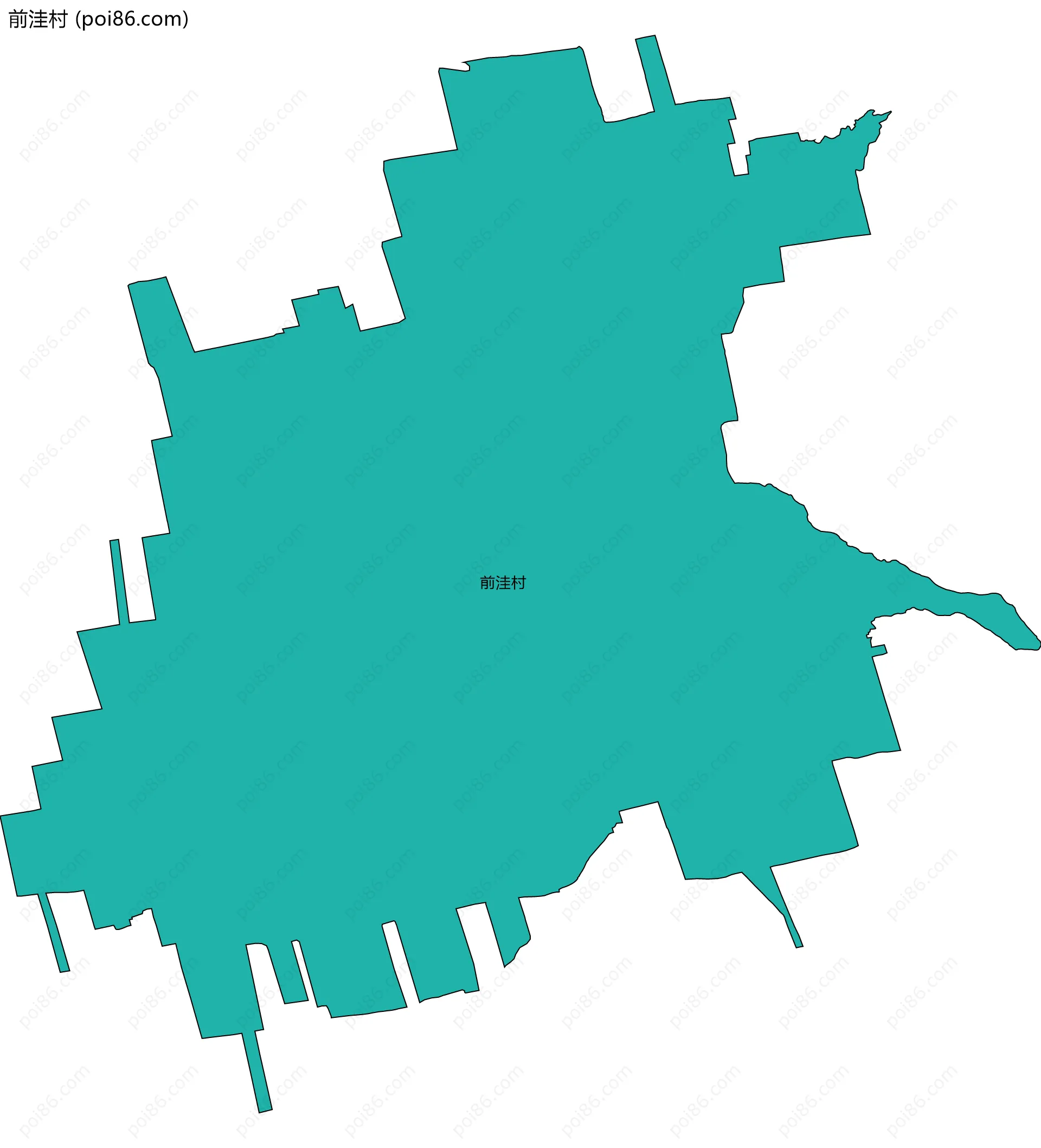 前洼村边界地图