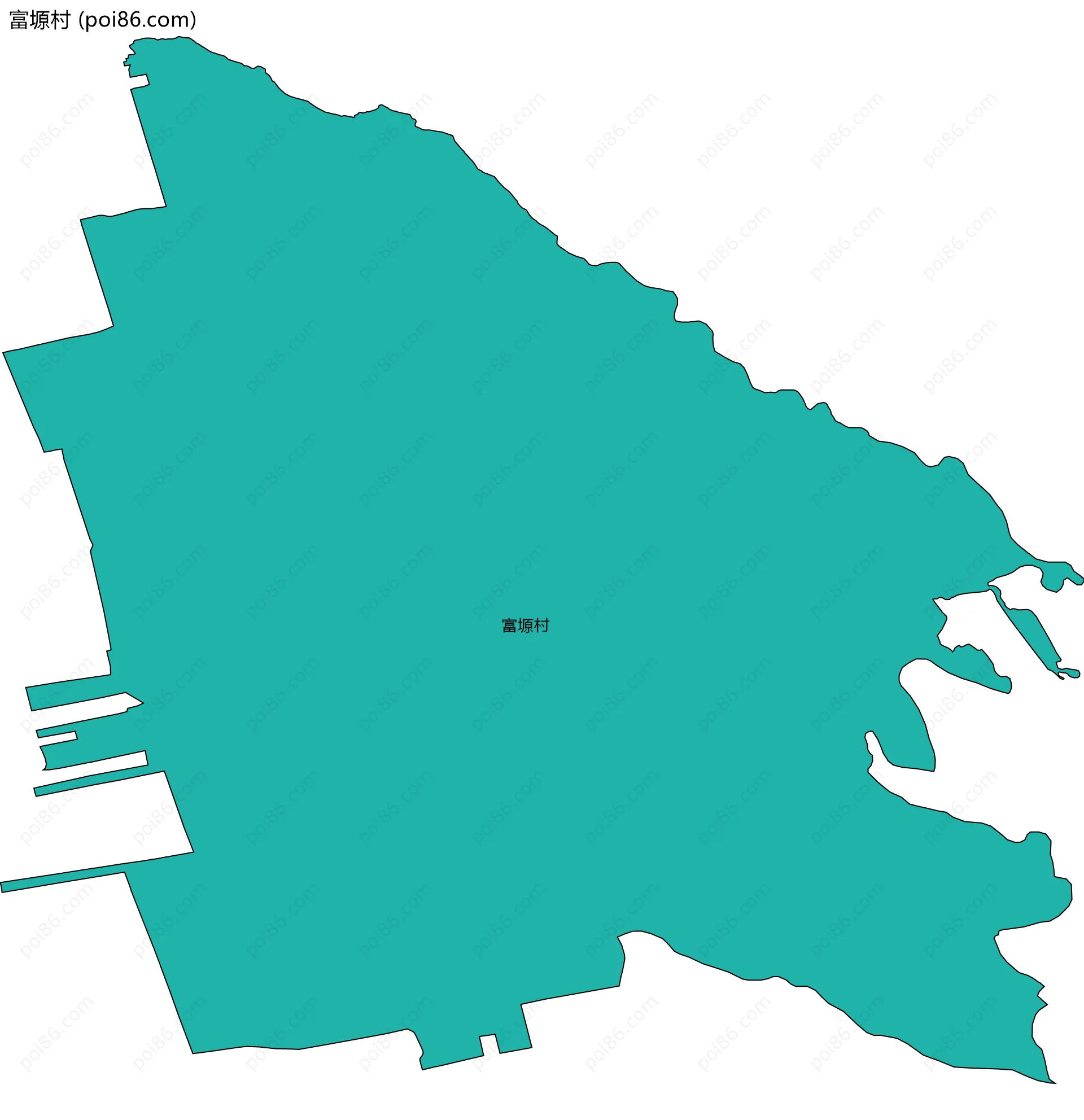 富塬村边界地图