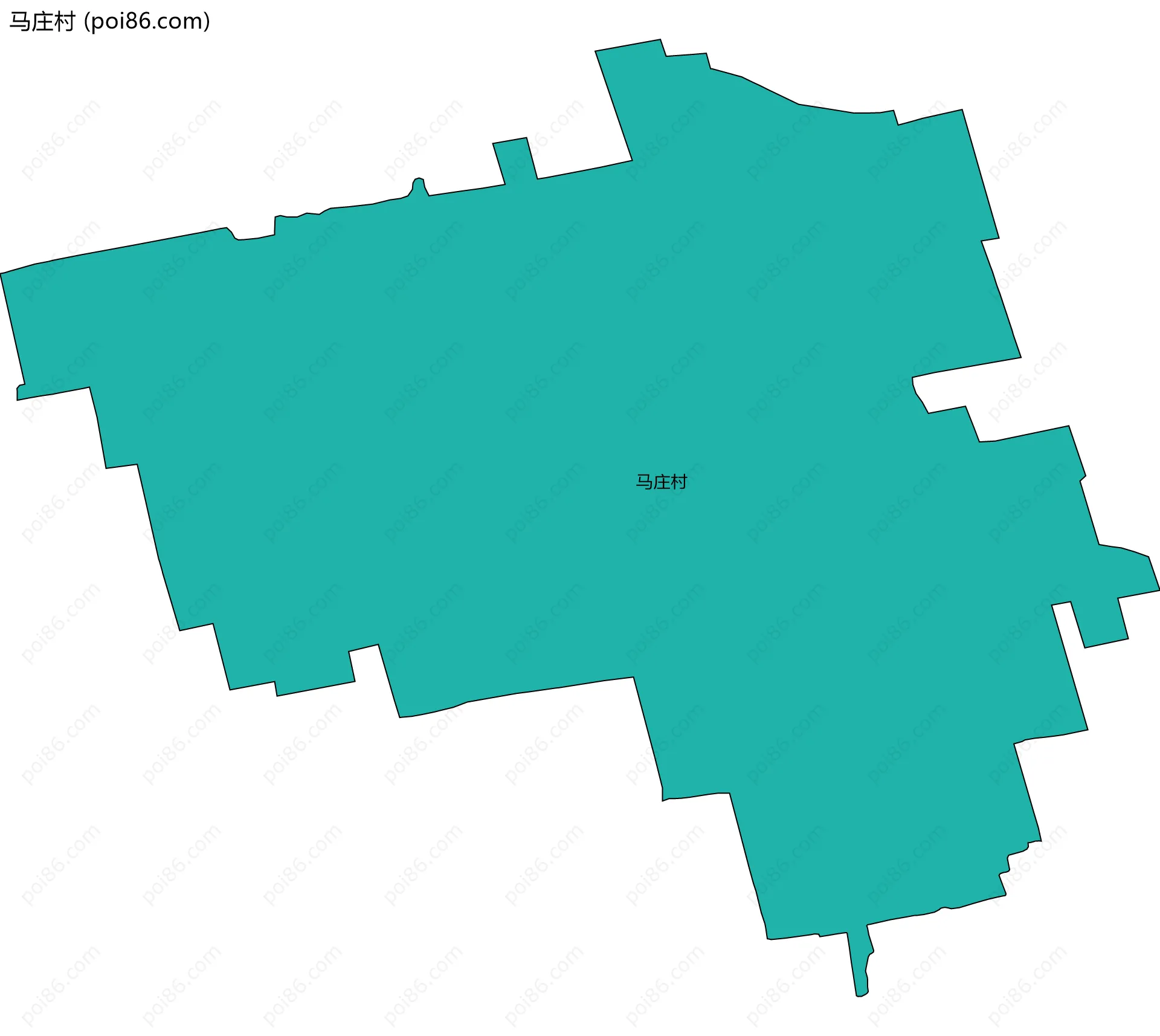 马庄村边界地图