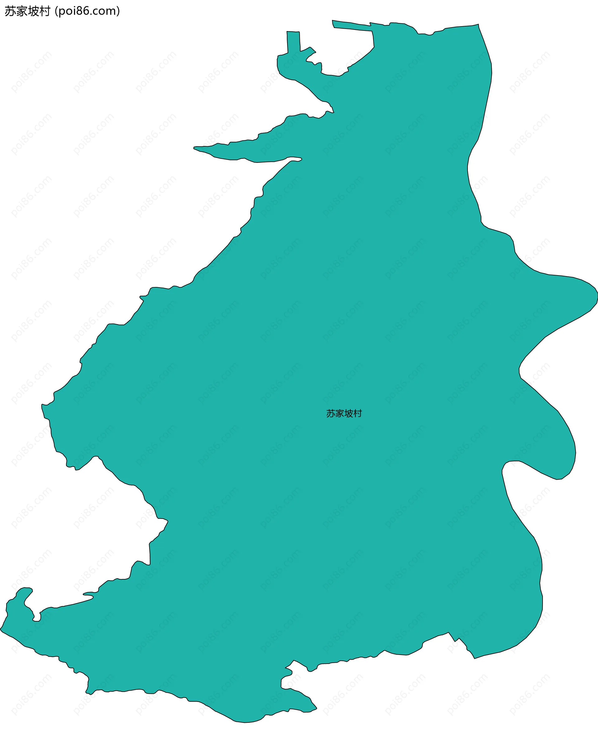 苏家坡村边界地图