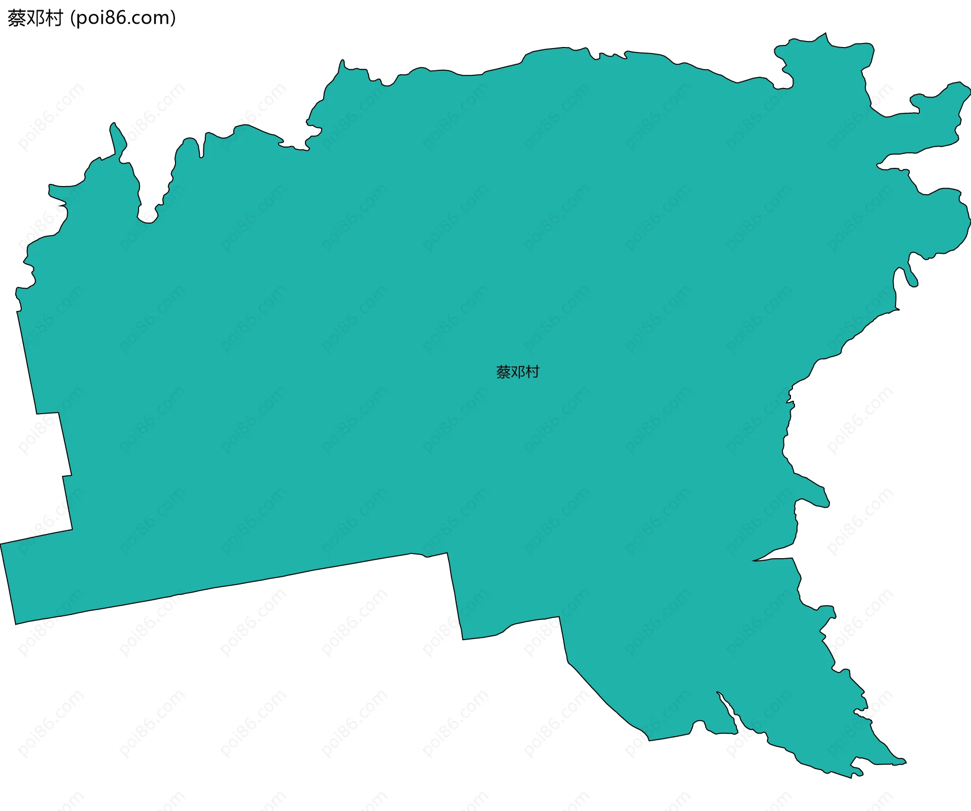 蔡邓村边界地图