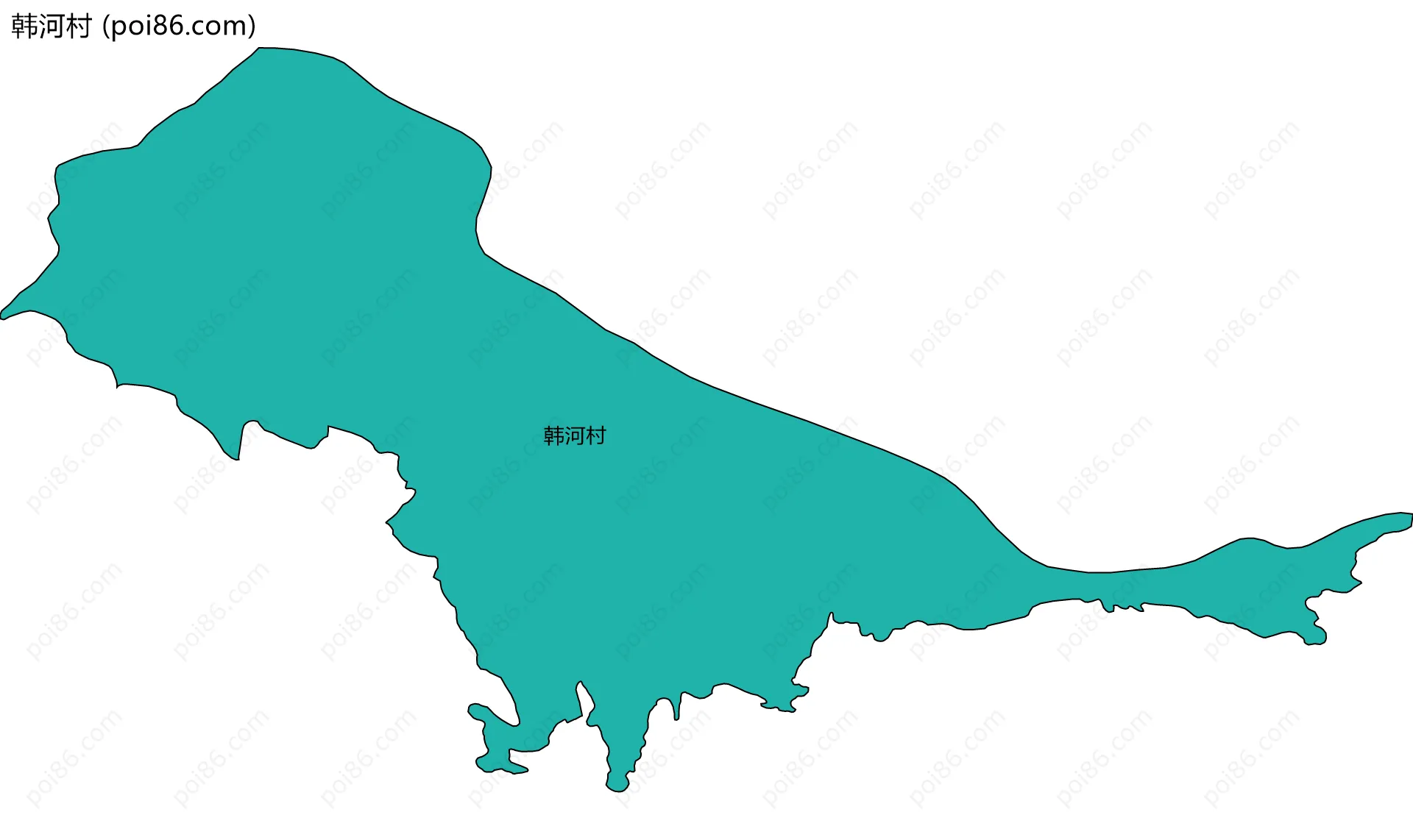 韩河村边界地图