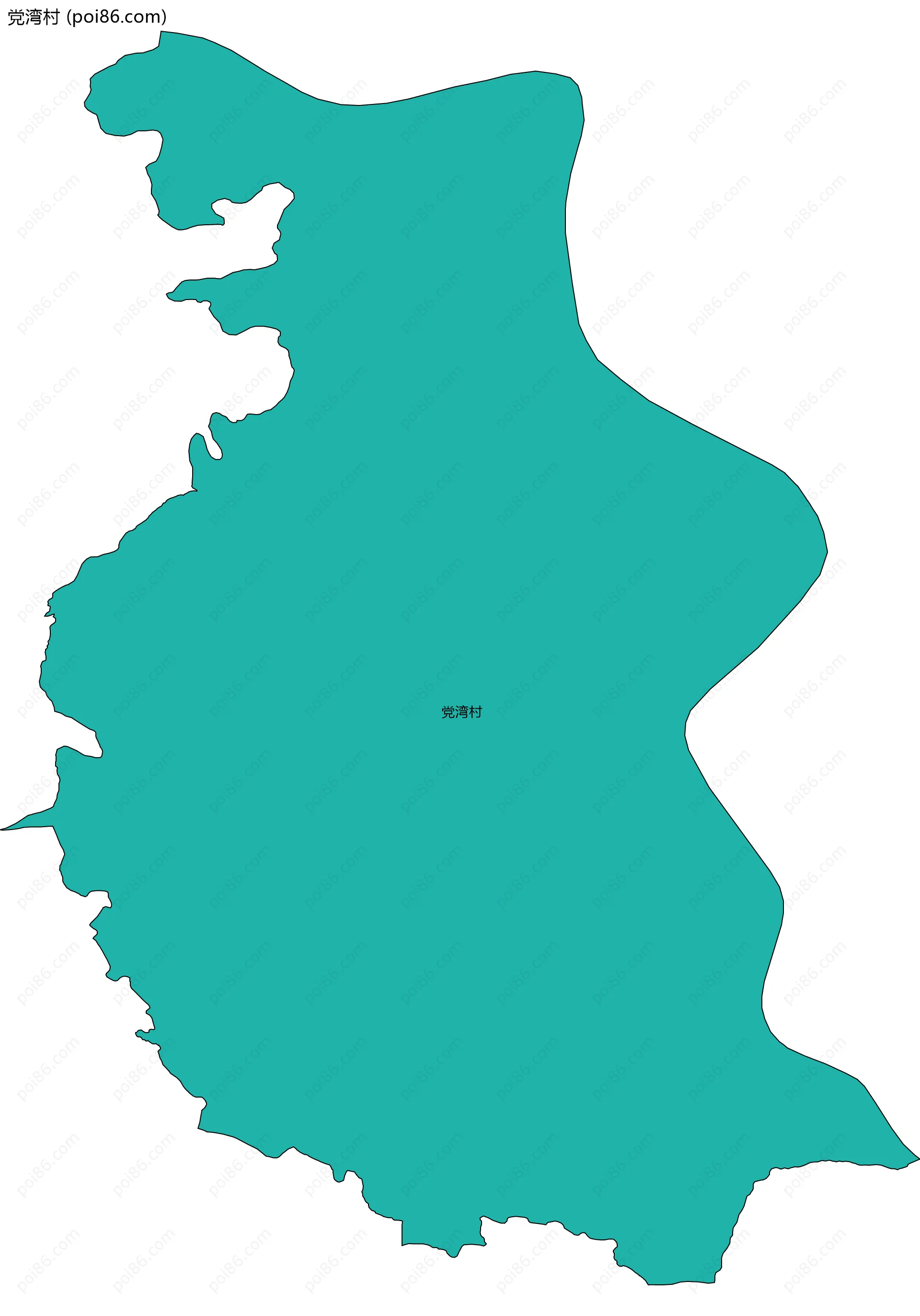 党湾村边界地图