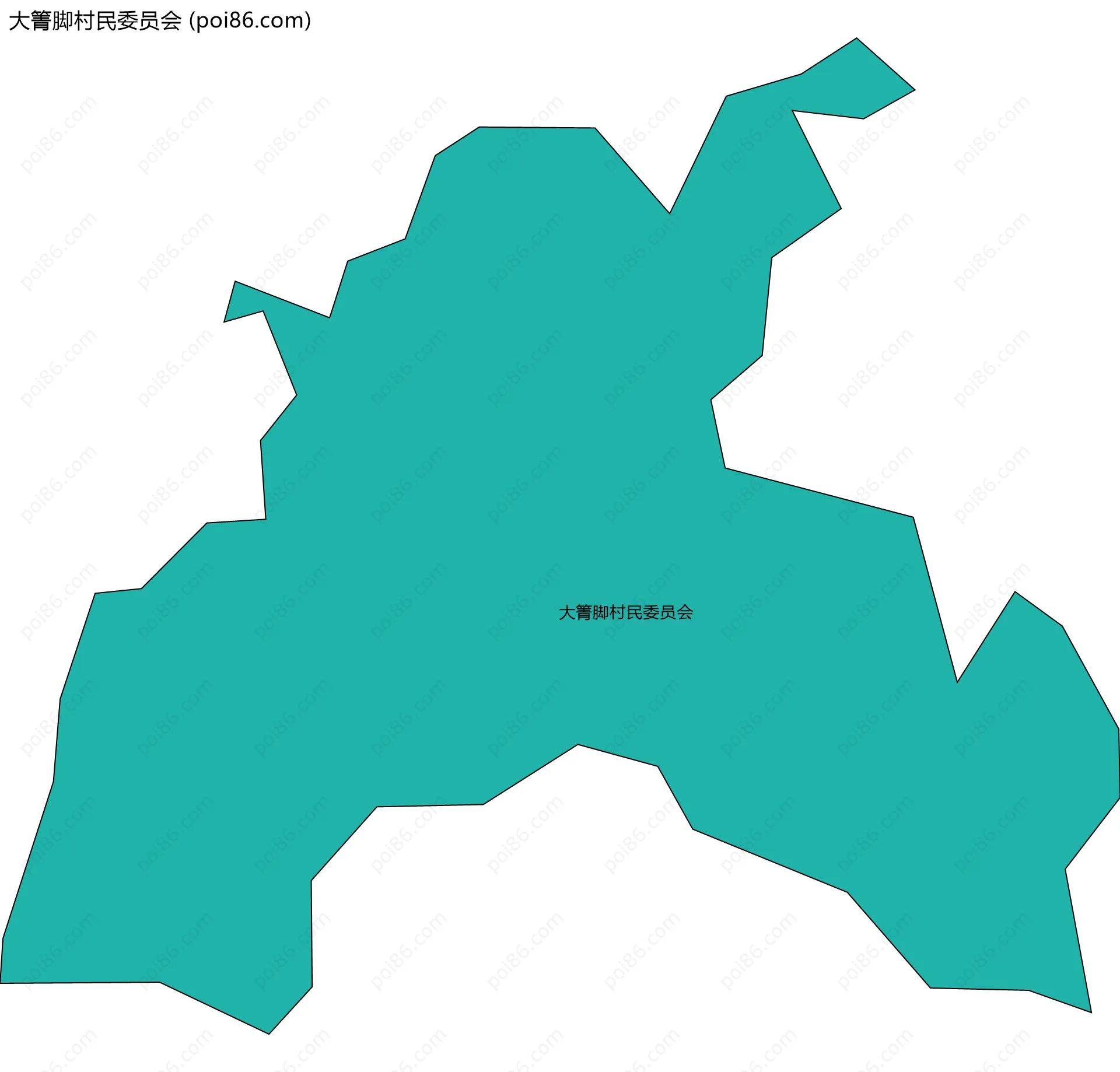 大箐脚村民委员会边界地图