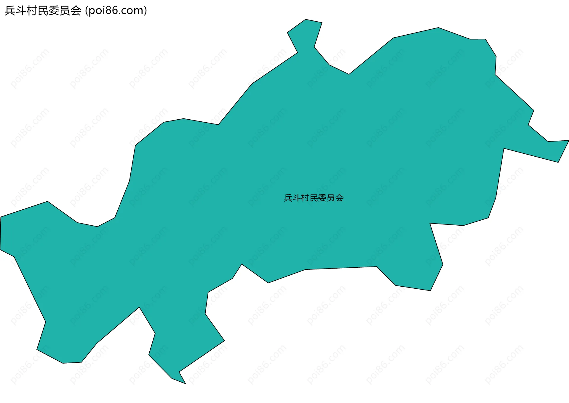 兵斗村民委员会边界地图