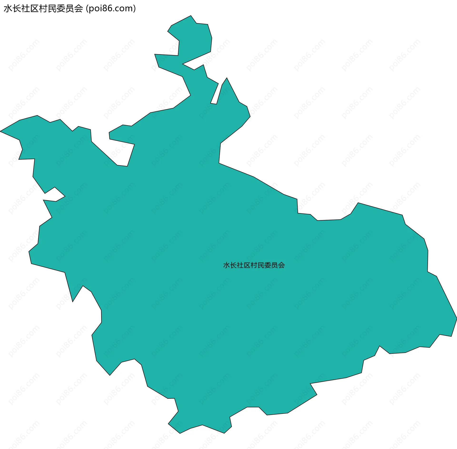 水长社区村民委员会边界地图