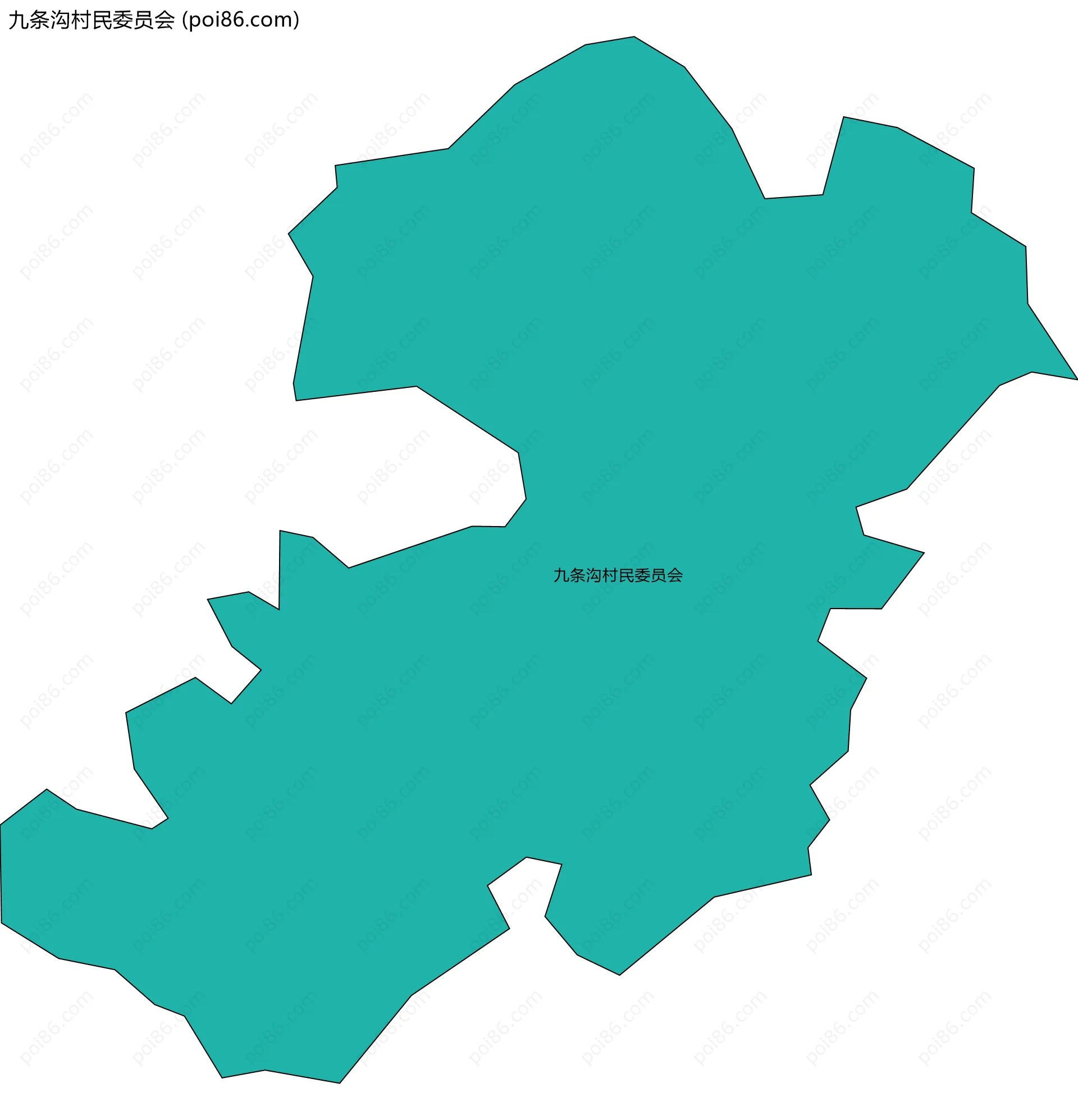 九条沟村民委员会边界地图