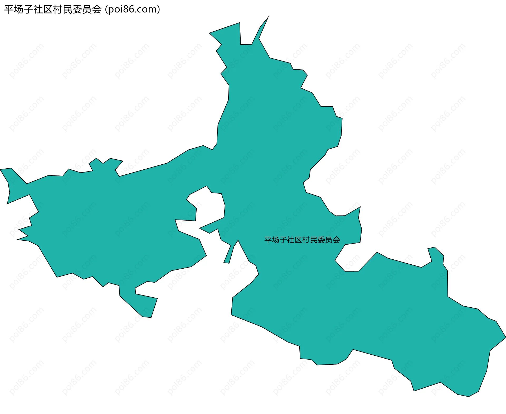 平场子社区村民委员会边界地图