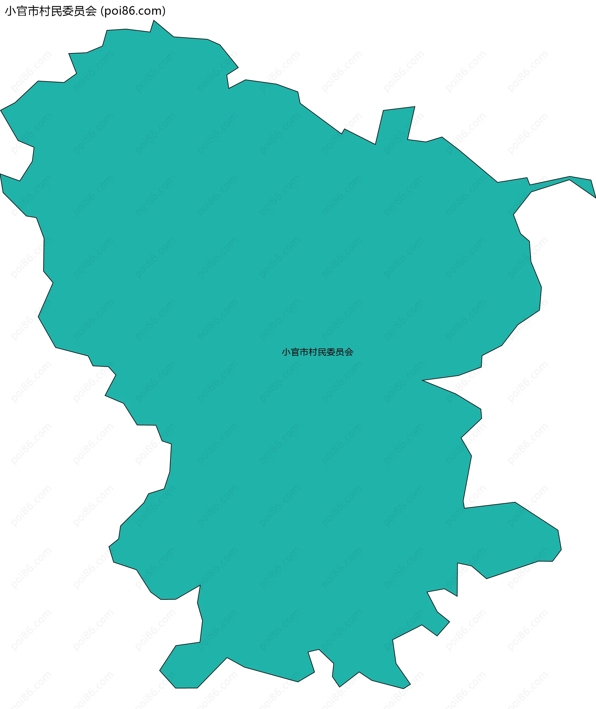 小官市村民委员会边界地图