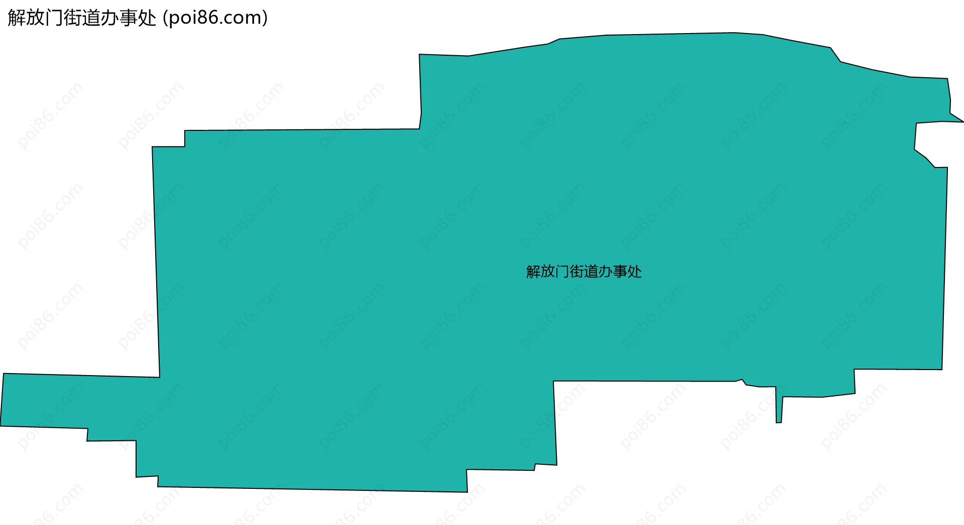 解放门街道办事处边界地图