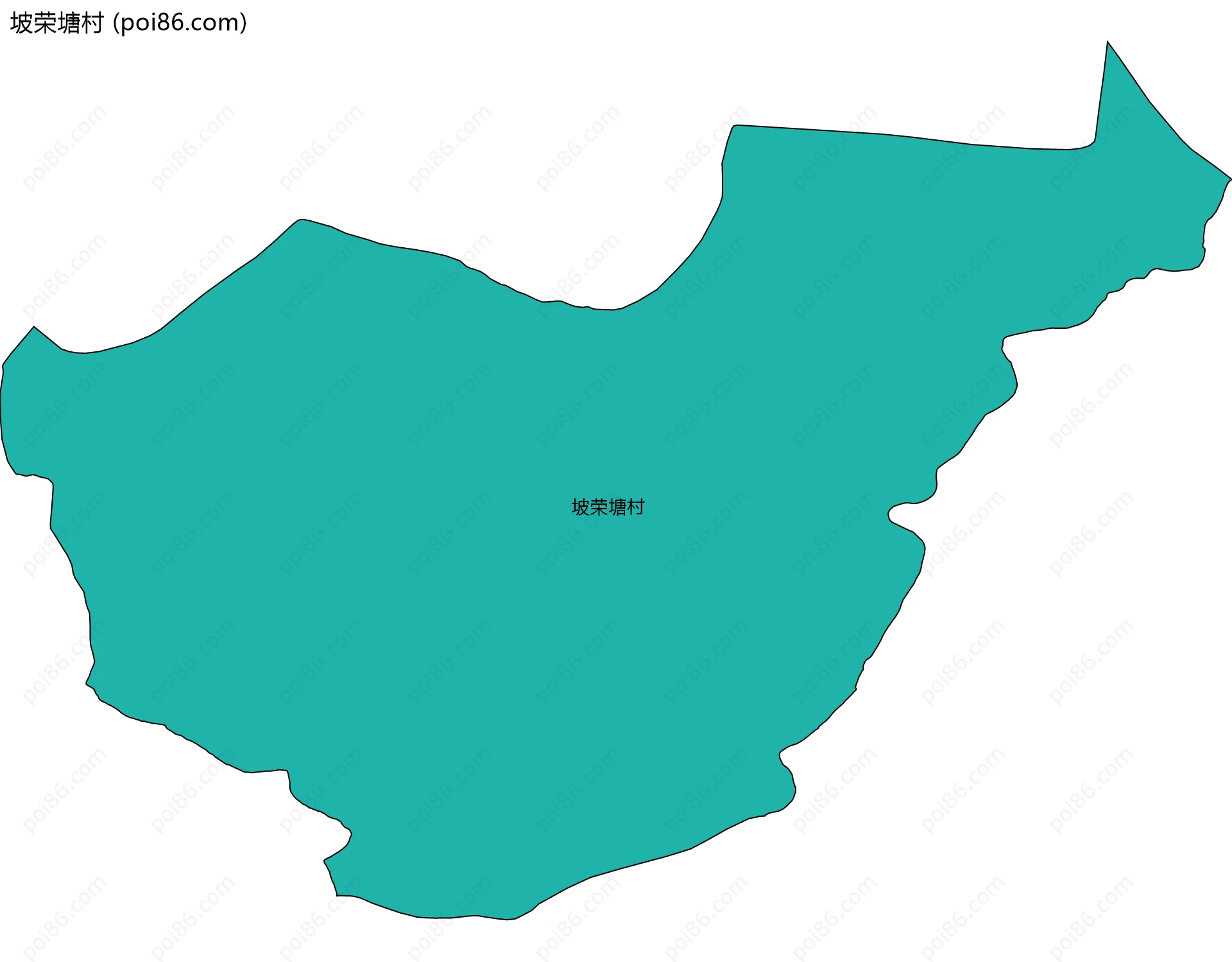 坡荣塘村边界地图