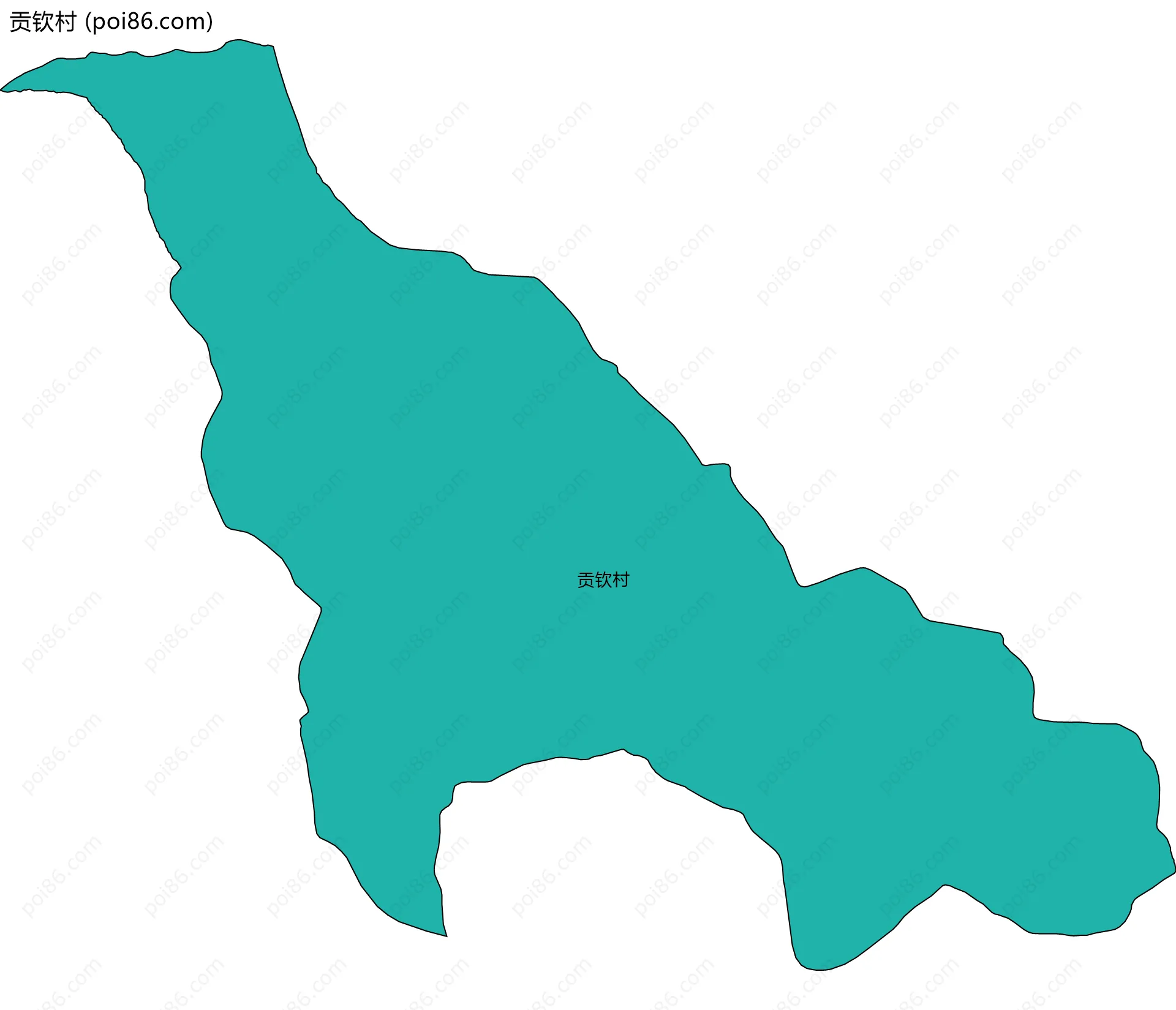 贡钦村边界地图