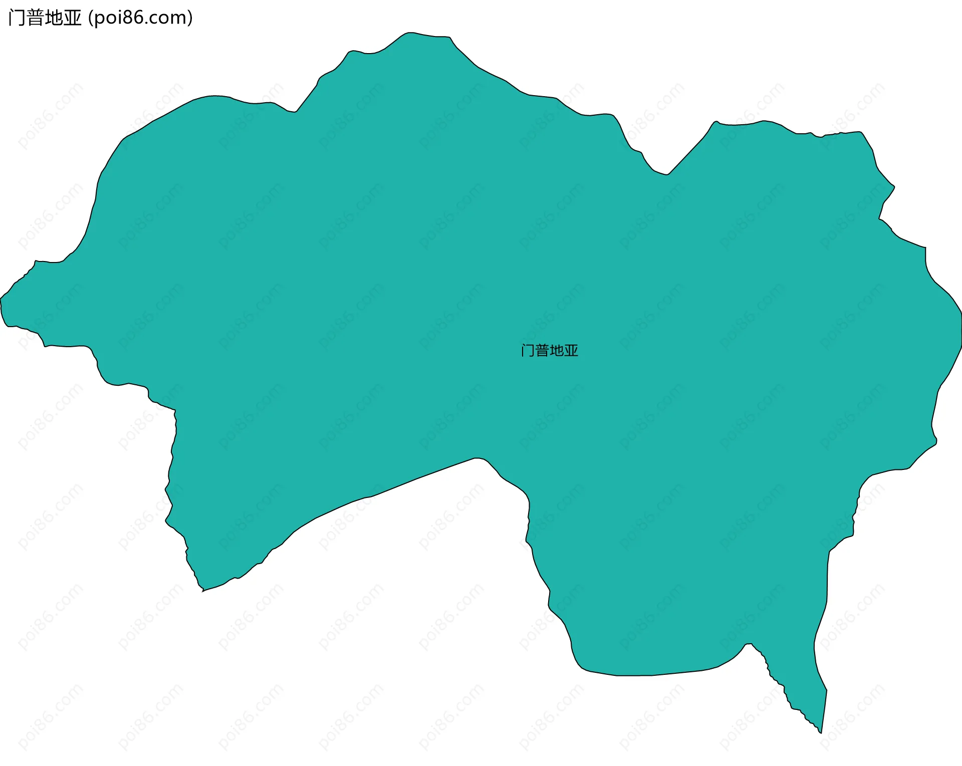 门普地亚边界地图