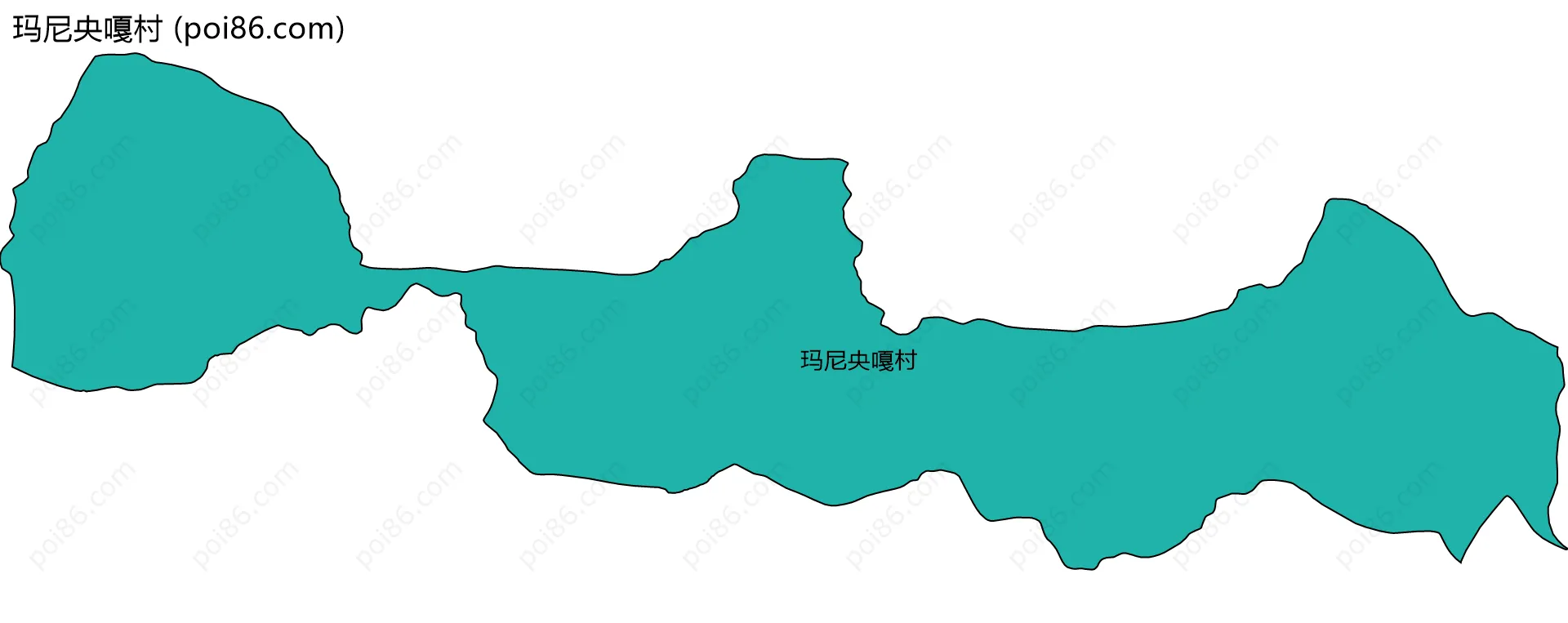 玛尼央嘎村边界地图