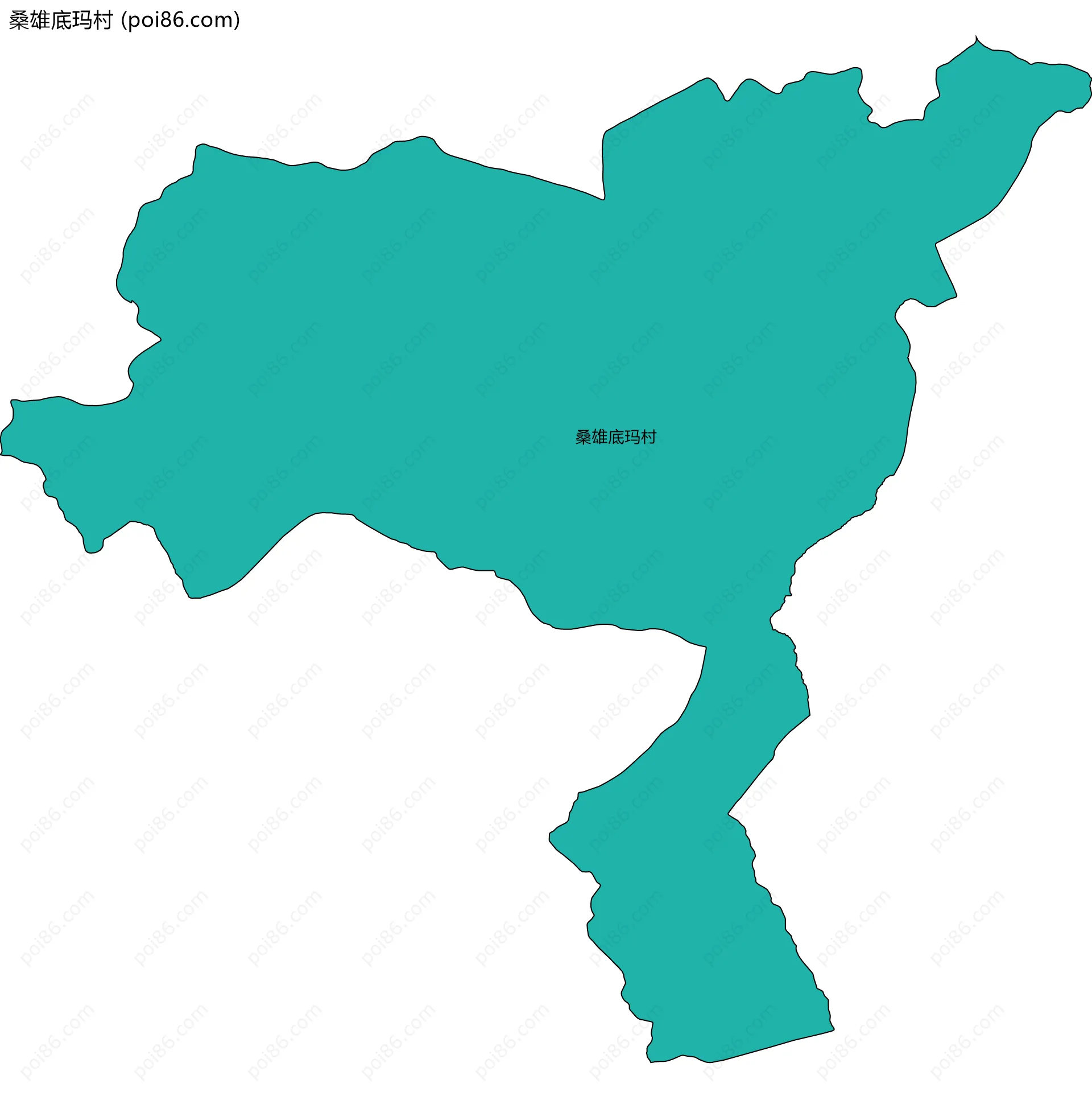 桑雄底玛村边界地图