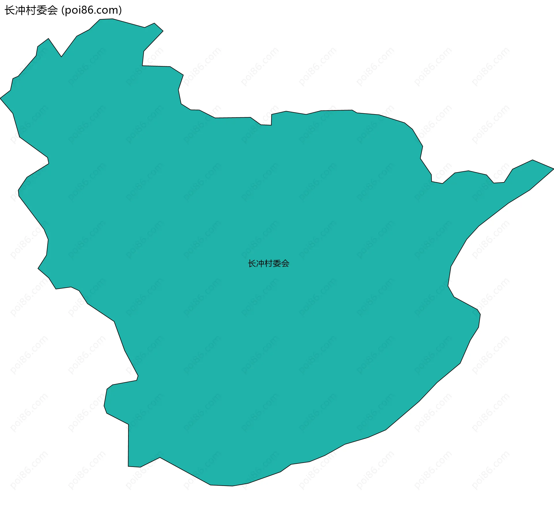 长冲村委会边界地图