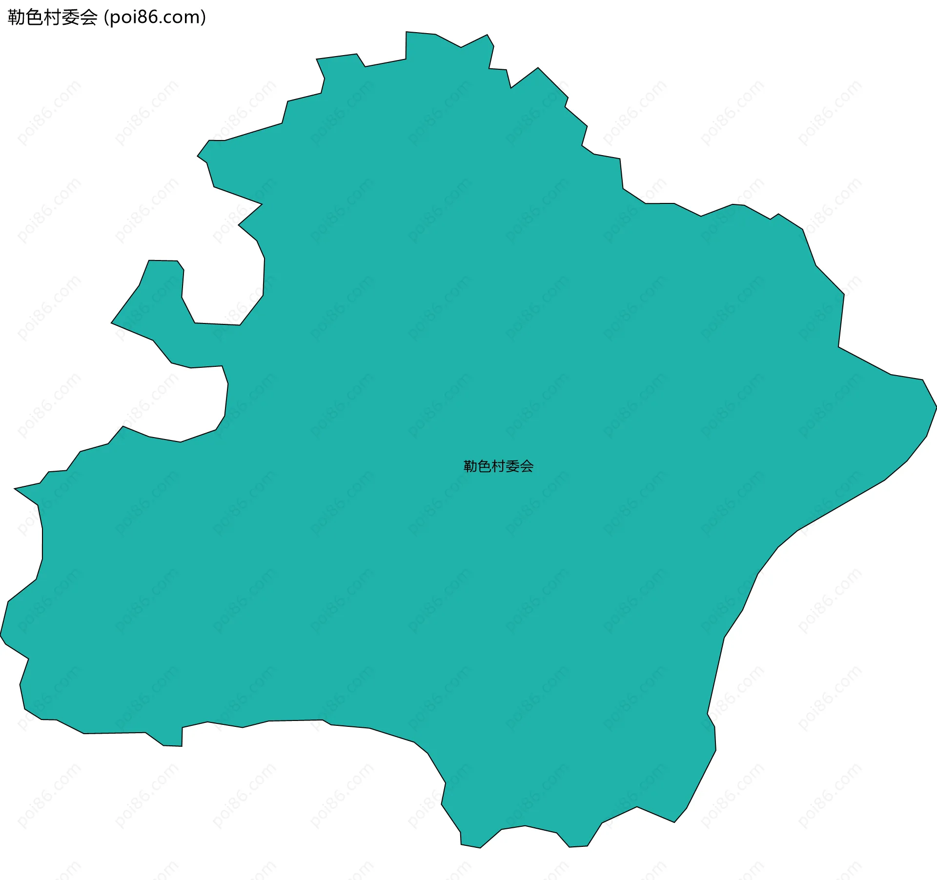 勒色村委会边界地图