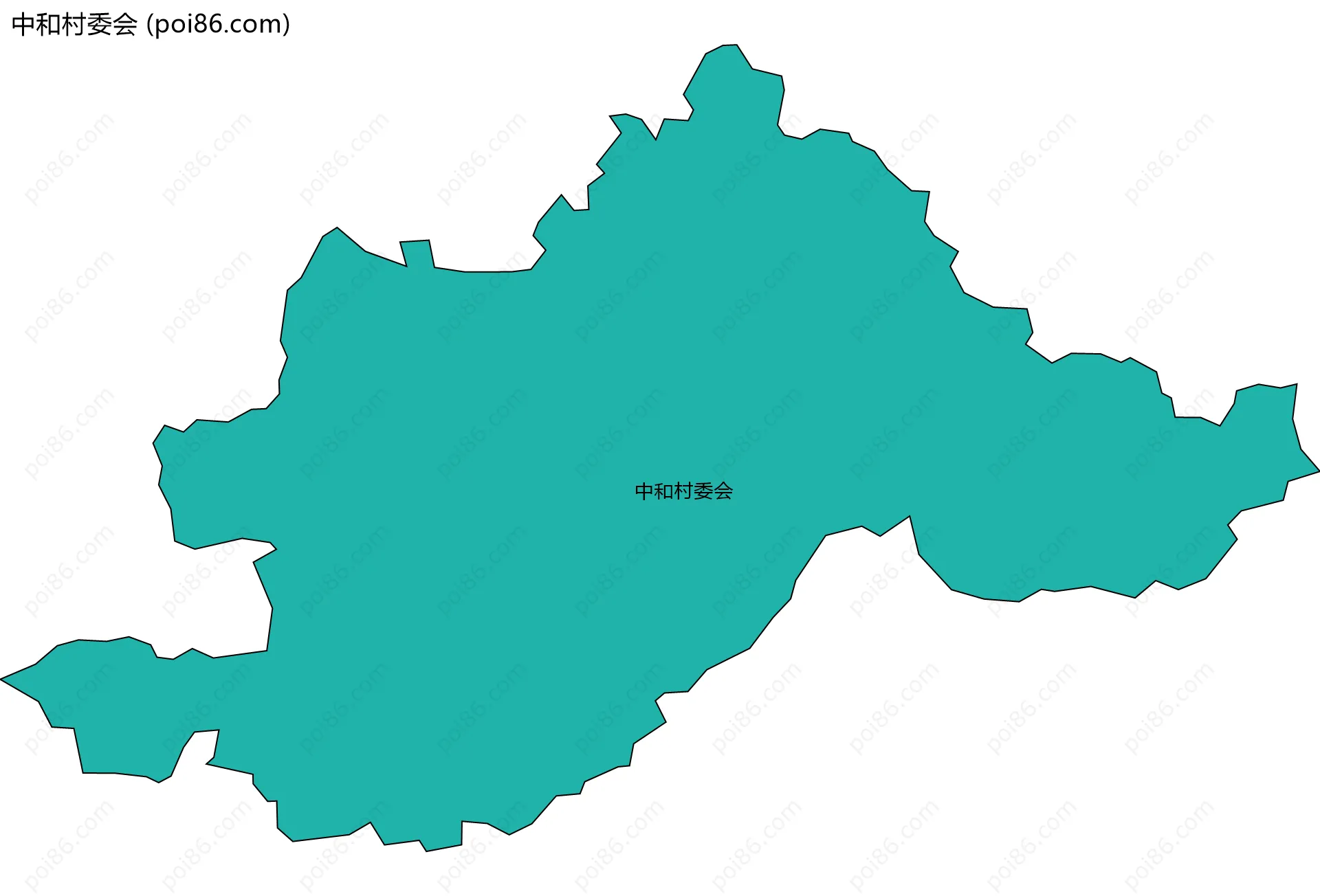 中和村委会边界地图