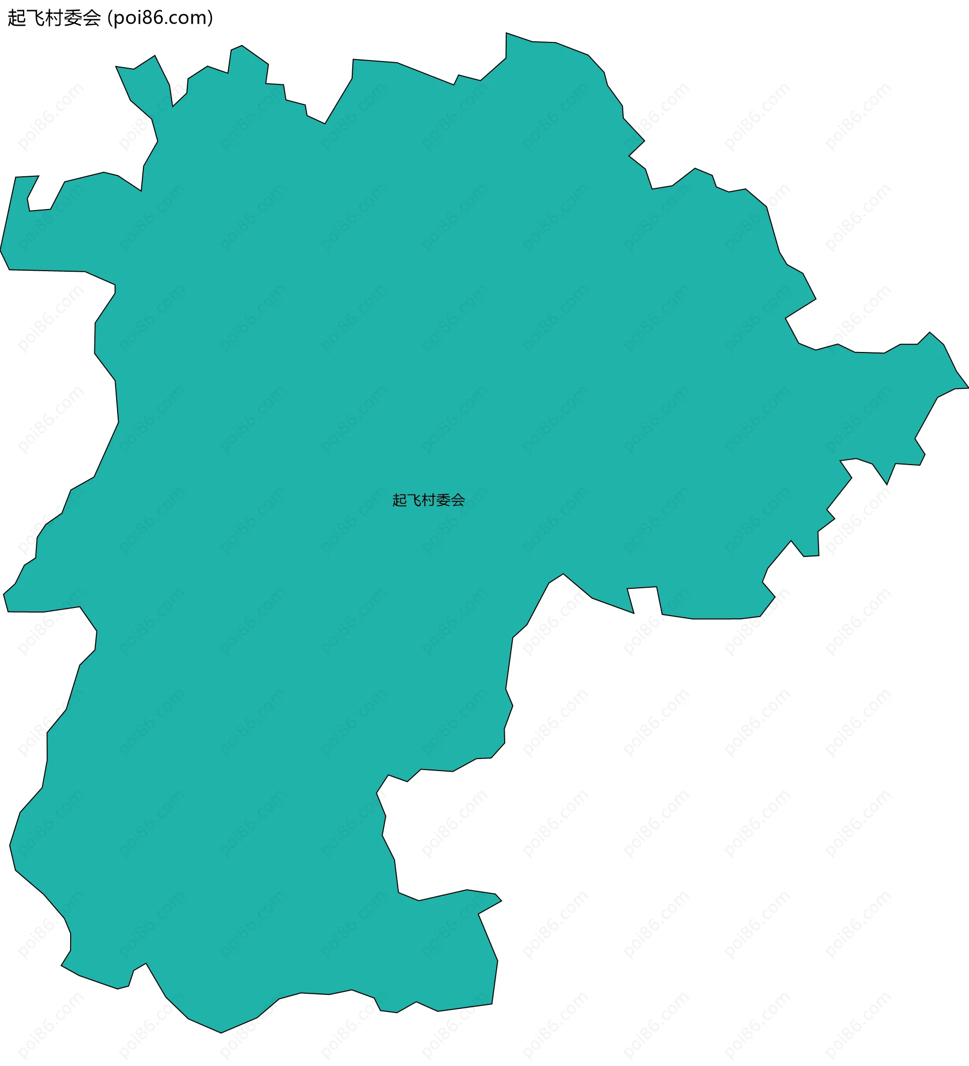 起飞村委会边界地图