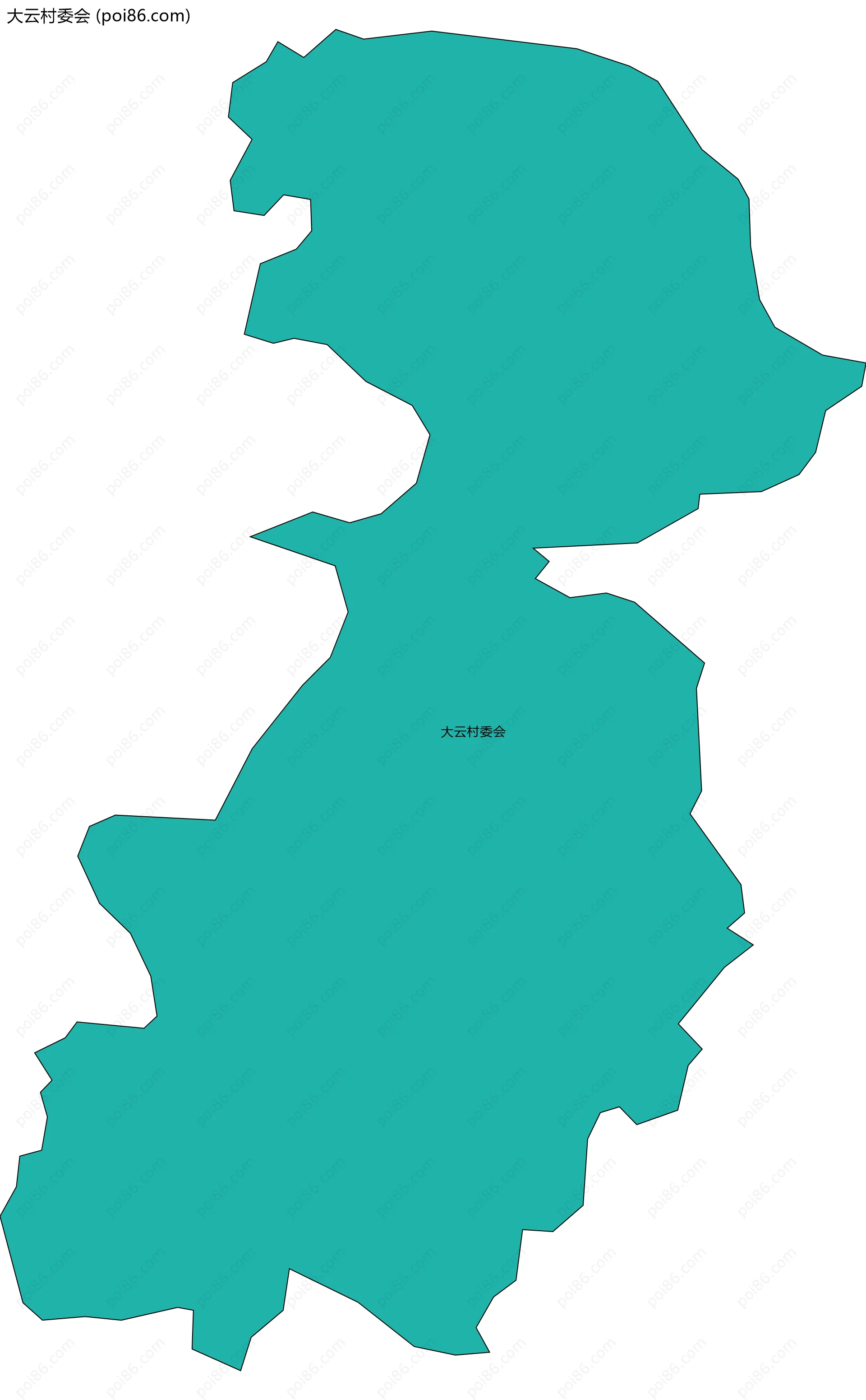 大云村委会边界地图