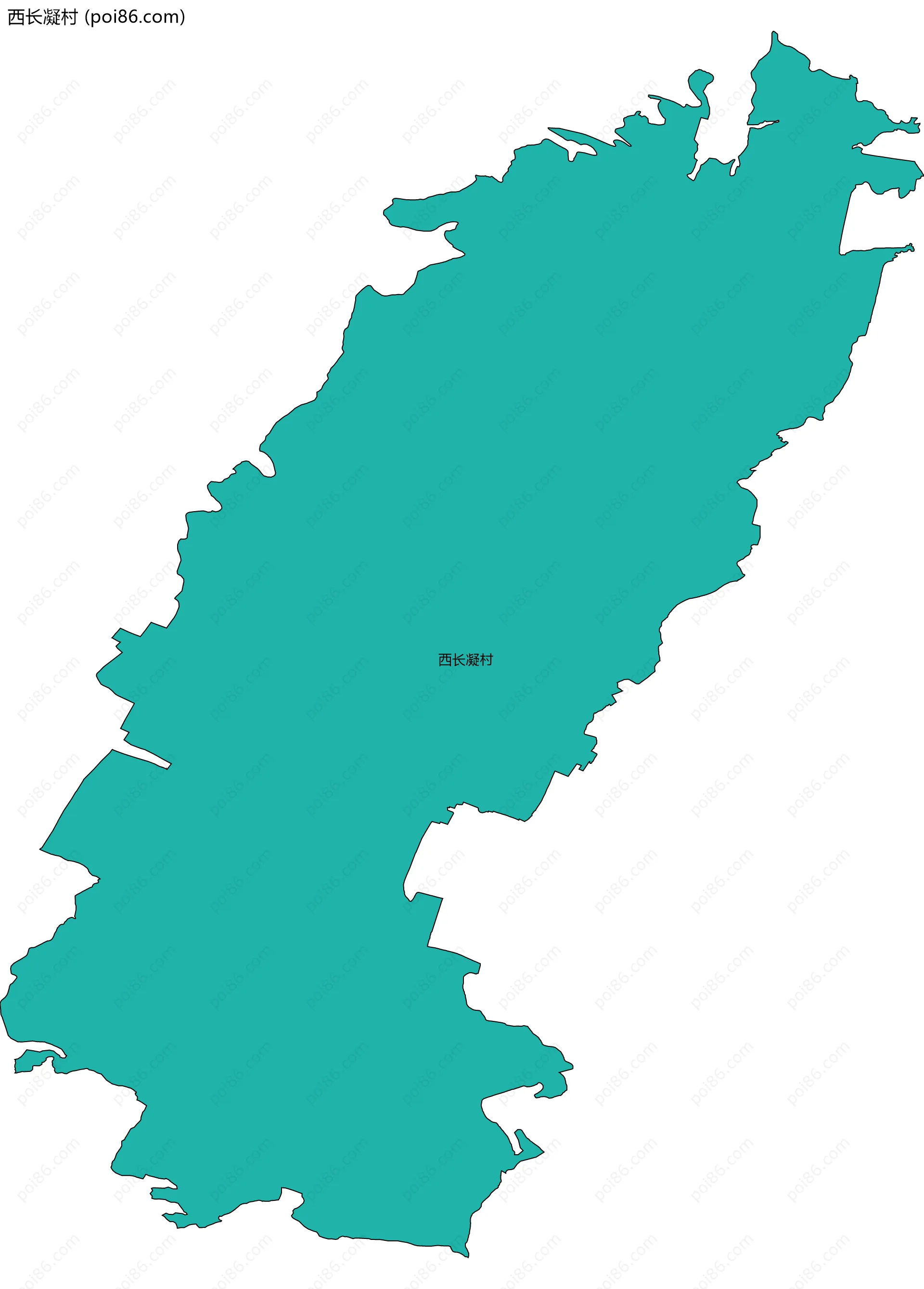 西长凝村边界地图
