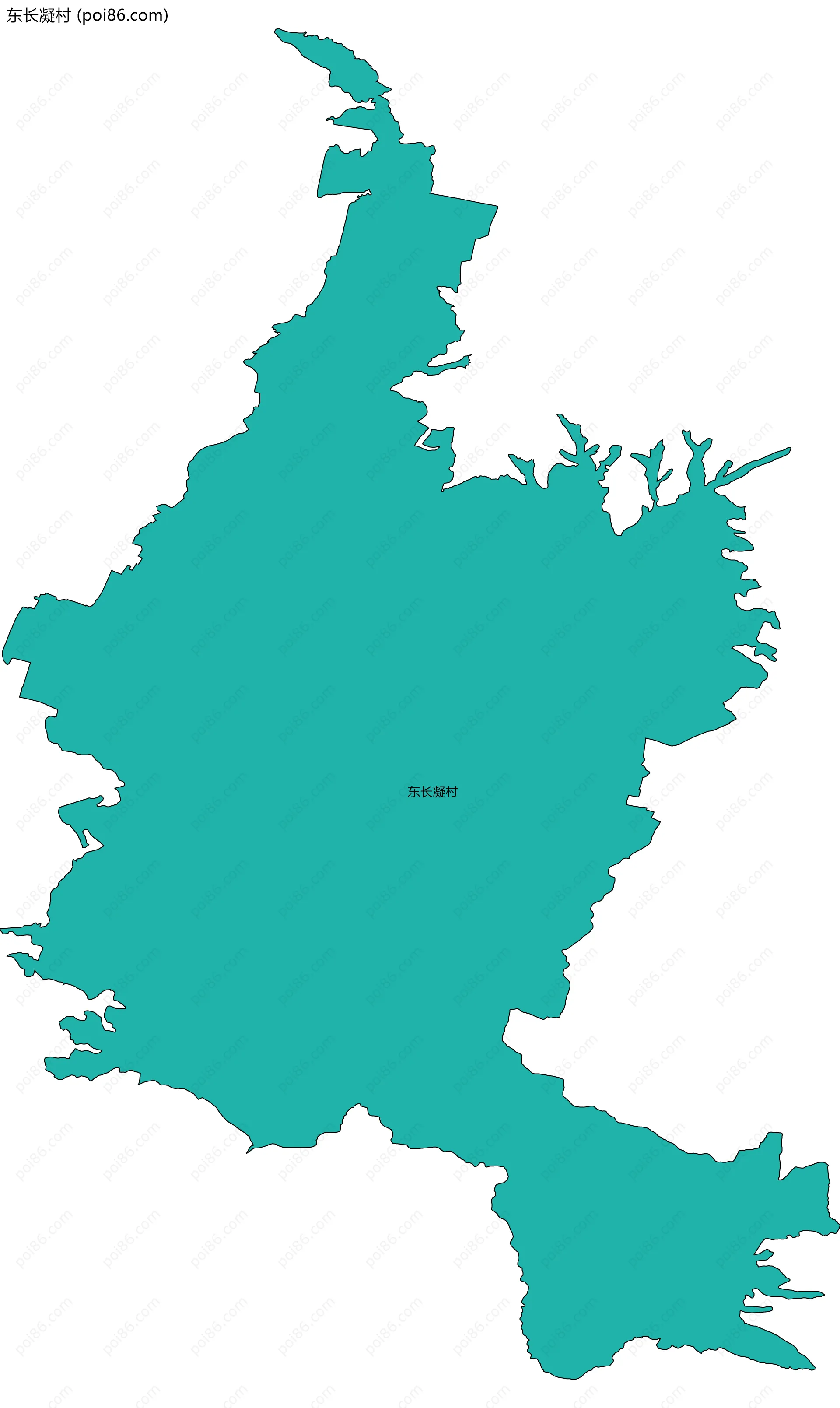 东长凝村边界地图
