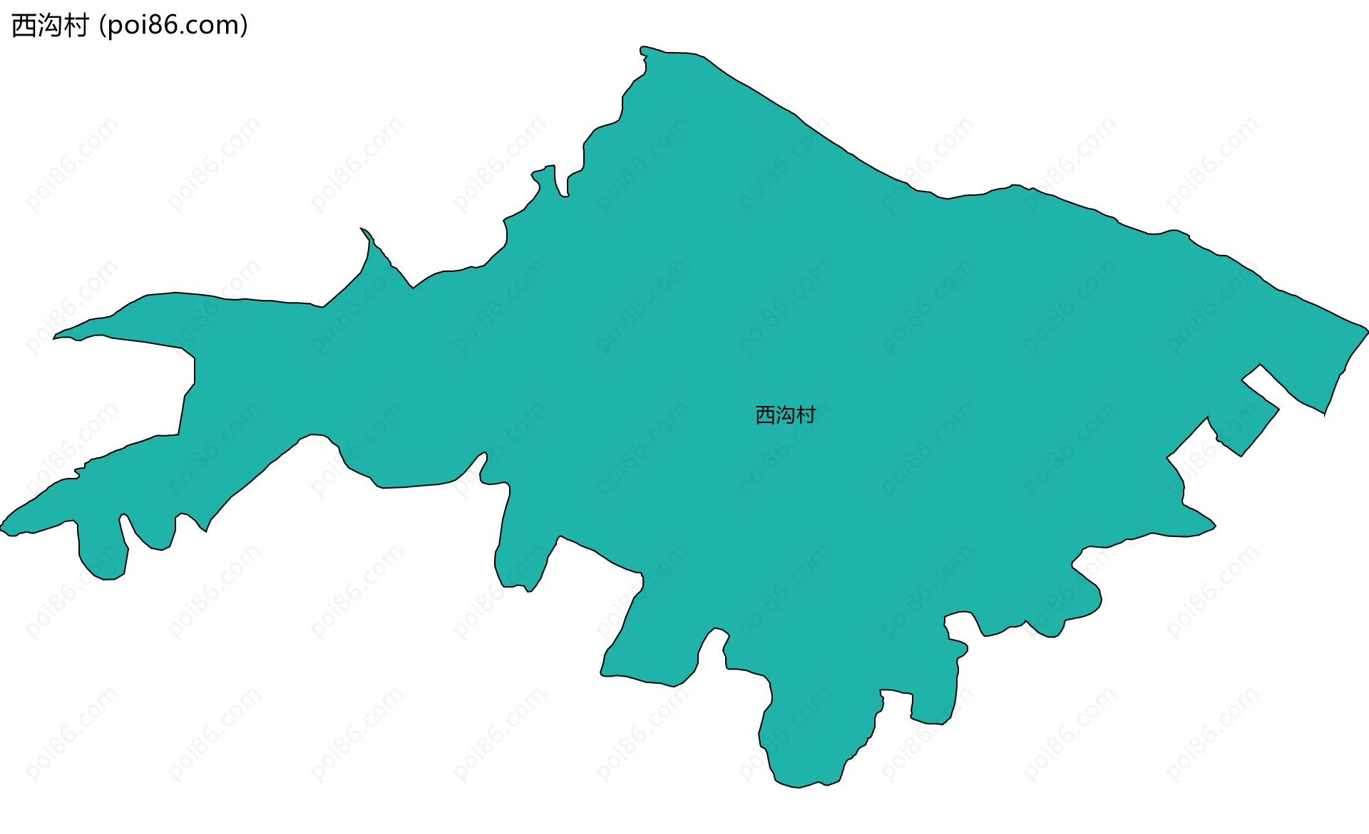 西沟村边界地图