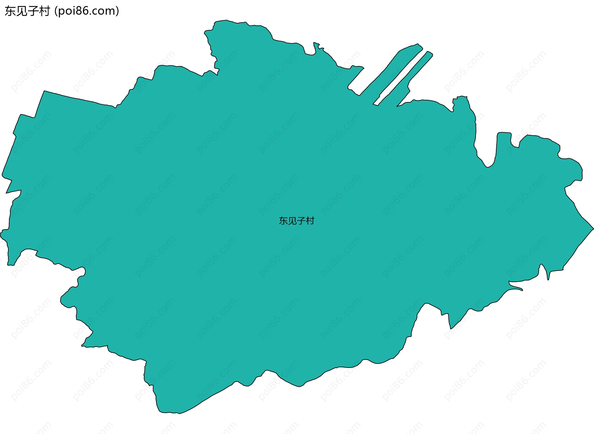 东见子村边界地图