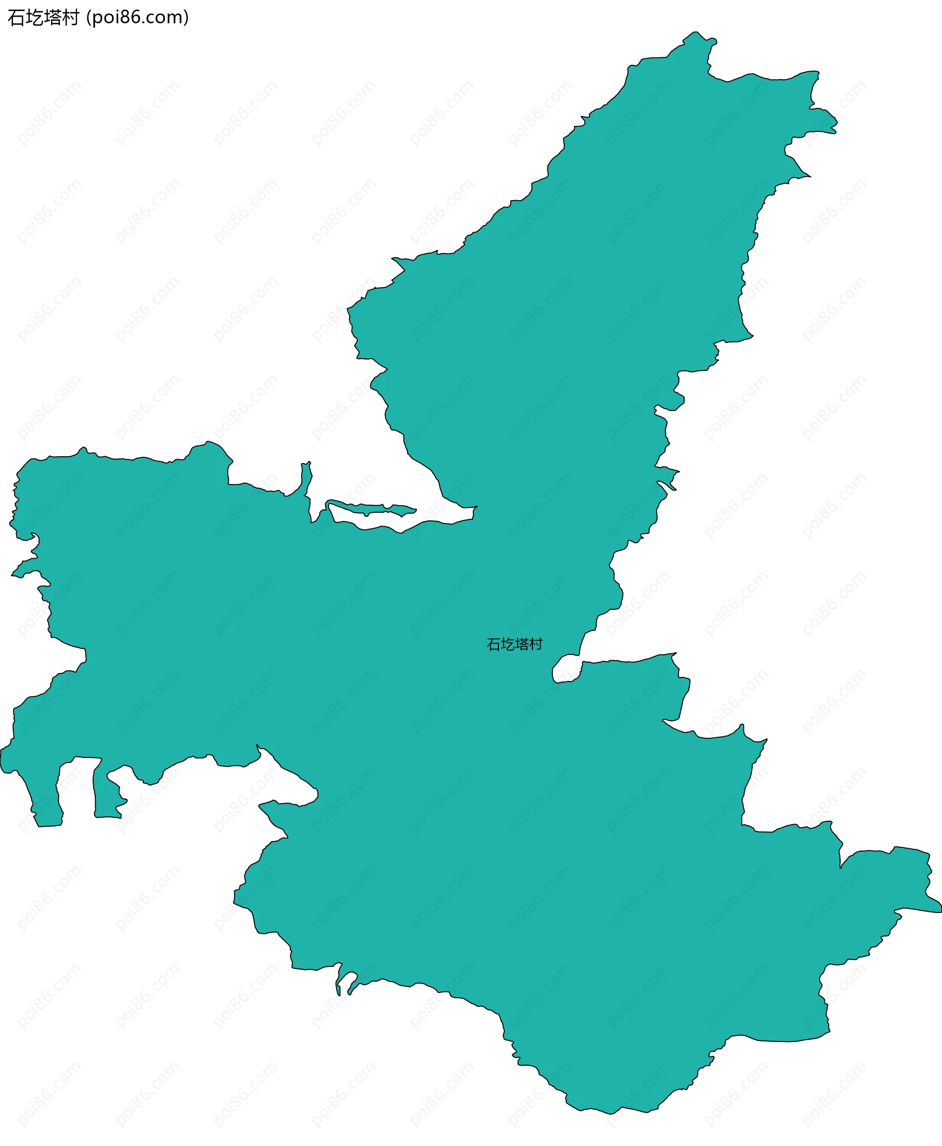 石圪塔村边界地图