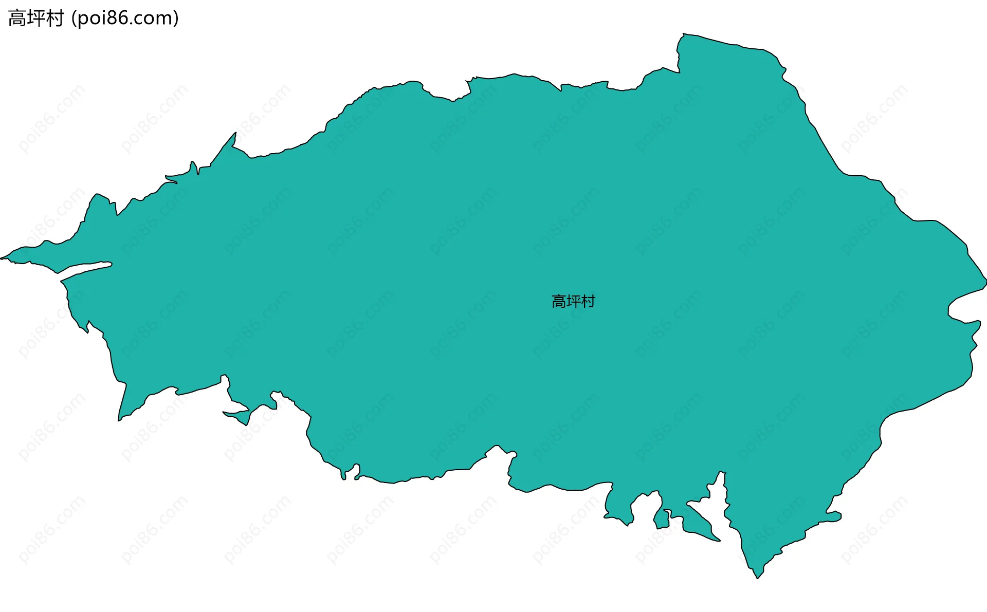 高坪村边界地图