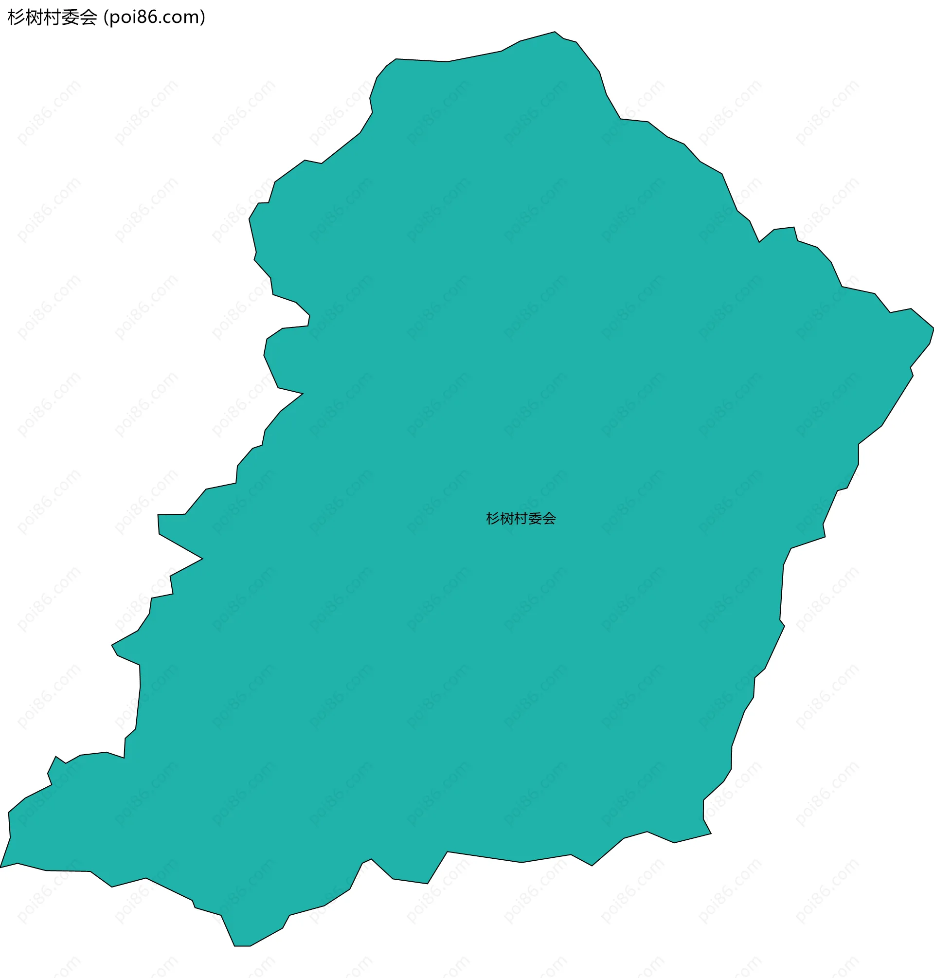 杉树村委会边界地图