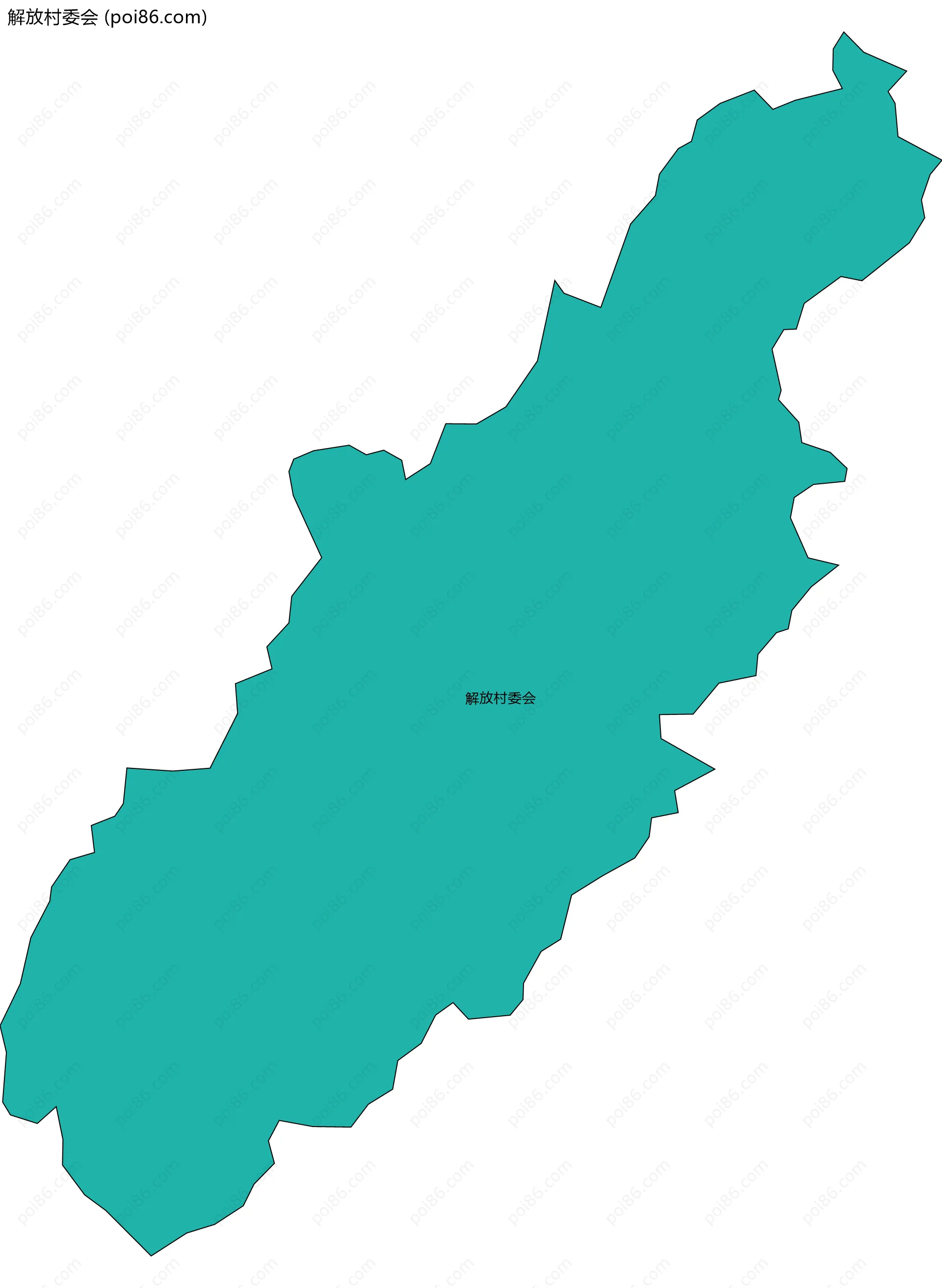 解放村委会边界地图