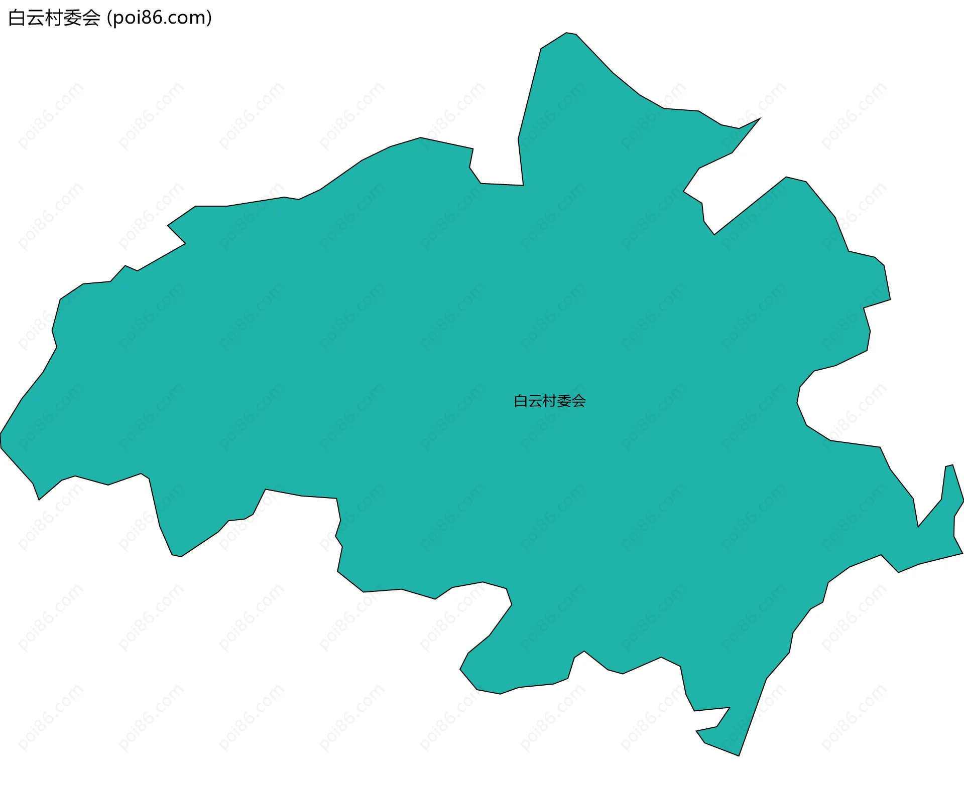 白云村委会边界地图